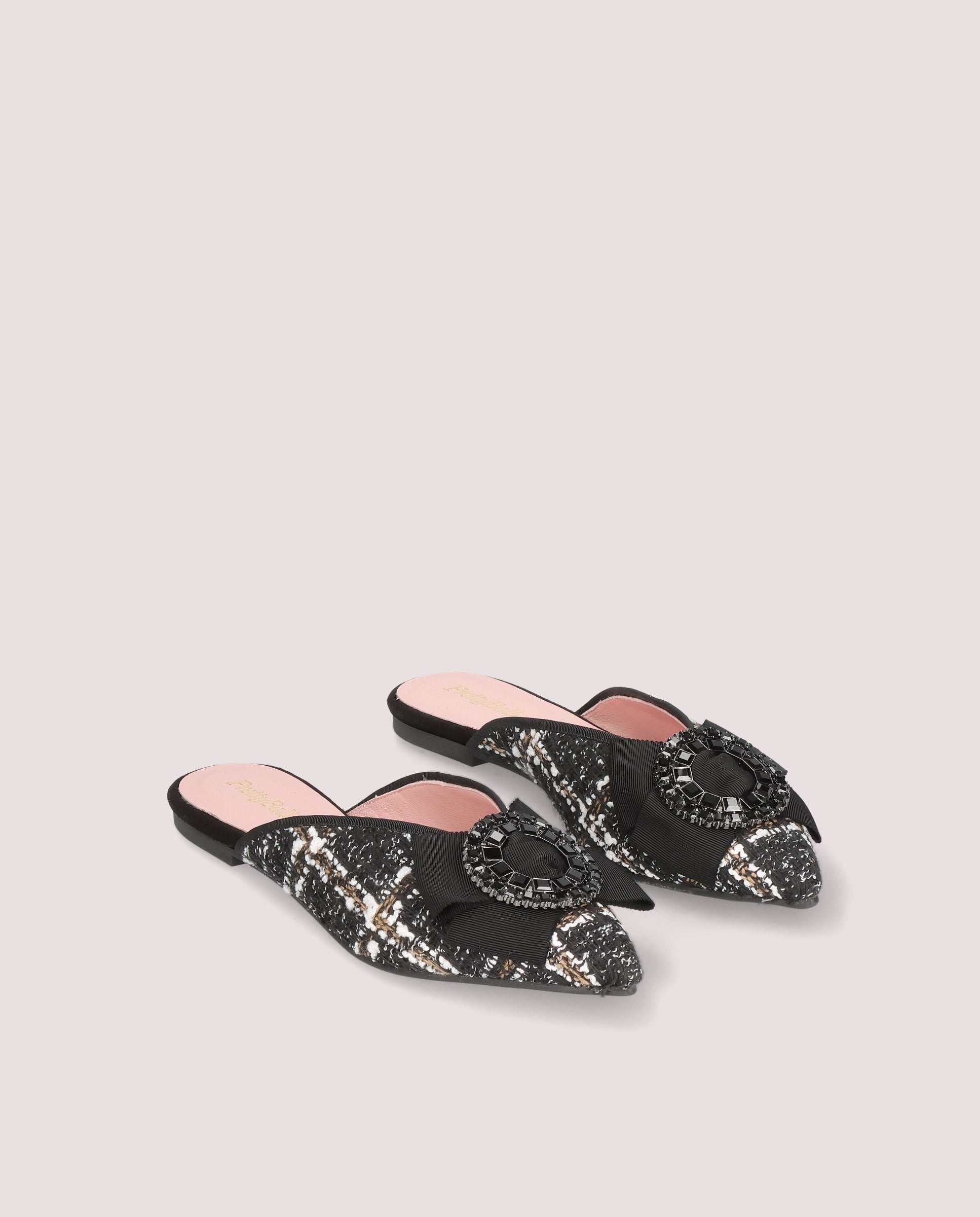 Image of Ella Mules BLACK WOVEN by PrettyBallerinas