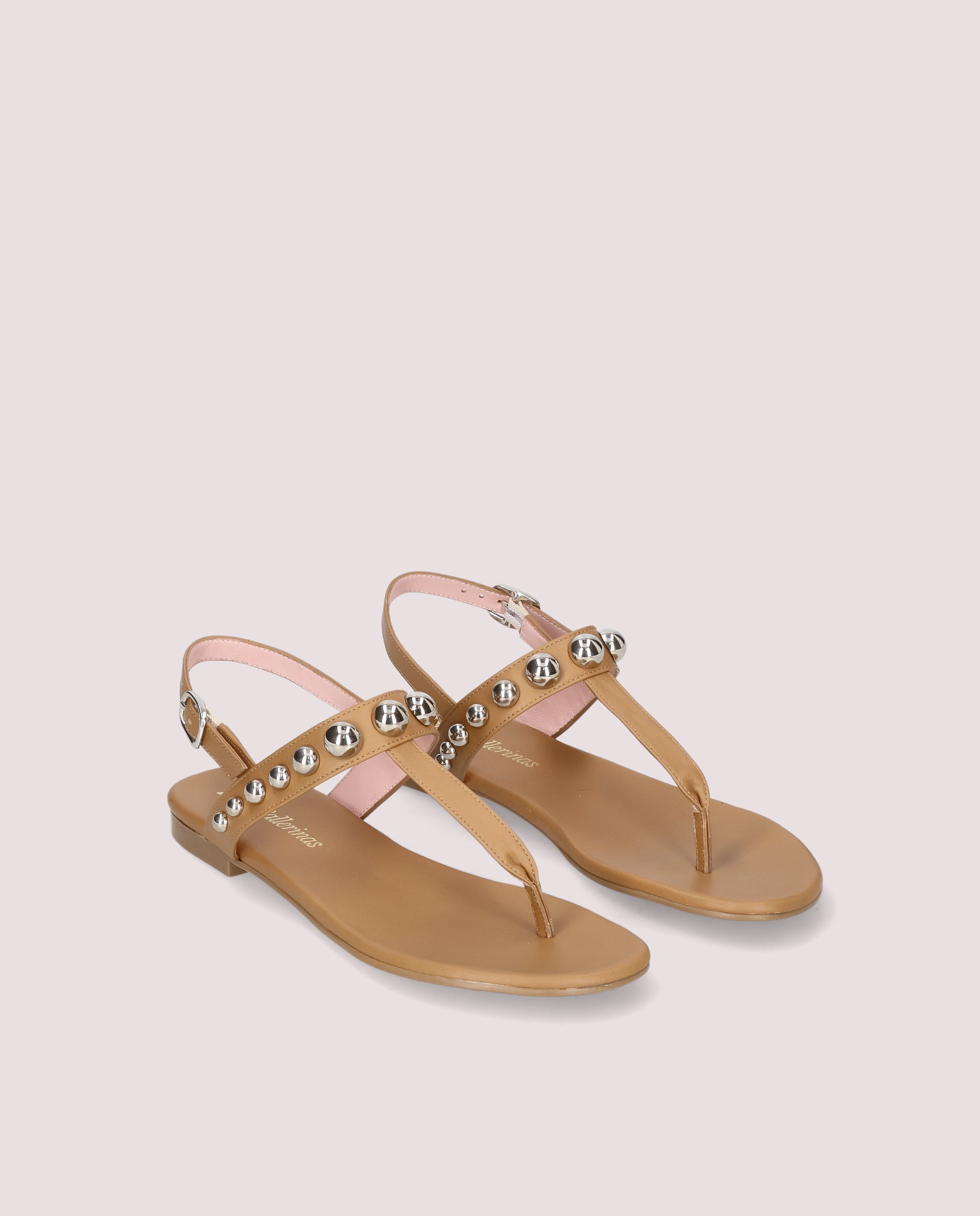 Vista alternativa de Sandalias Judy Marrones Piel por PrettyBallerinas