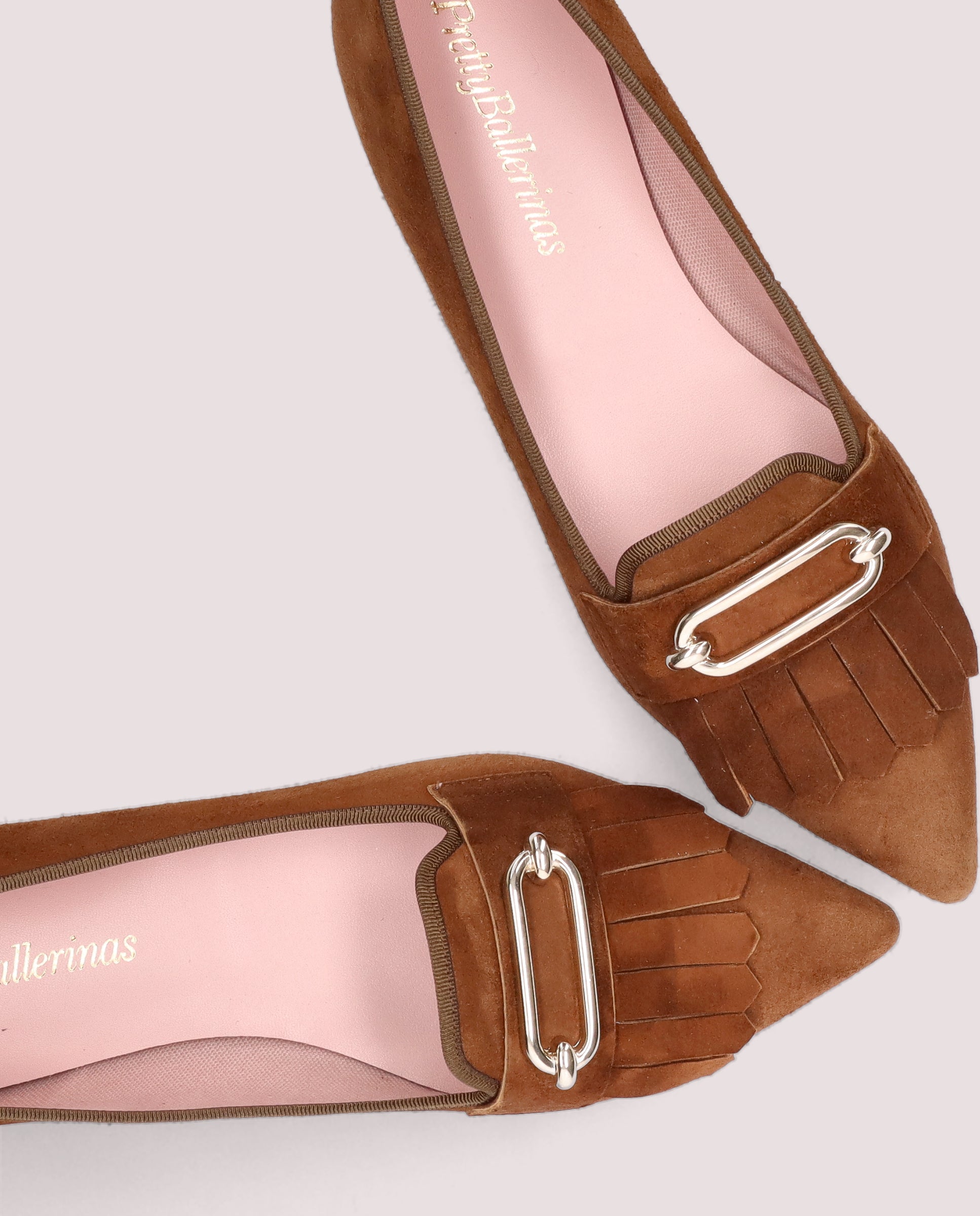 60%OFF！新品！Pretty Ballerinas Ella 36.5 Ella loafer in chestnut suede