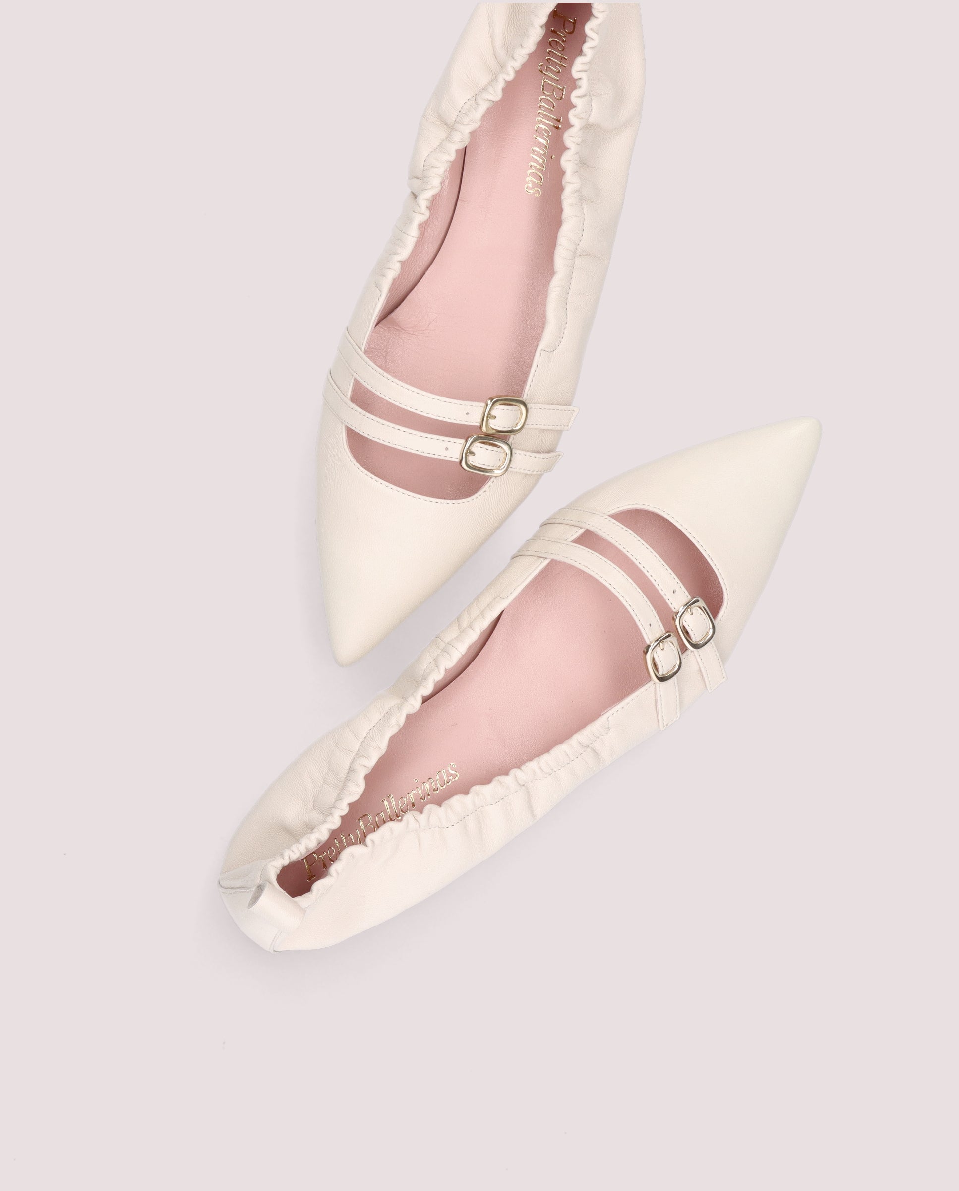 Ella Ballet Flats WHITE LEATHER
