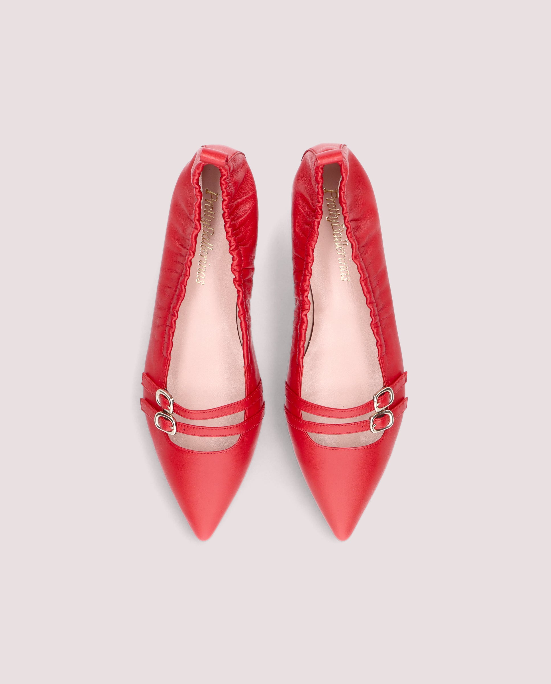 Ella Ballet Flats RED LEATHER