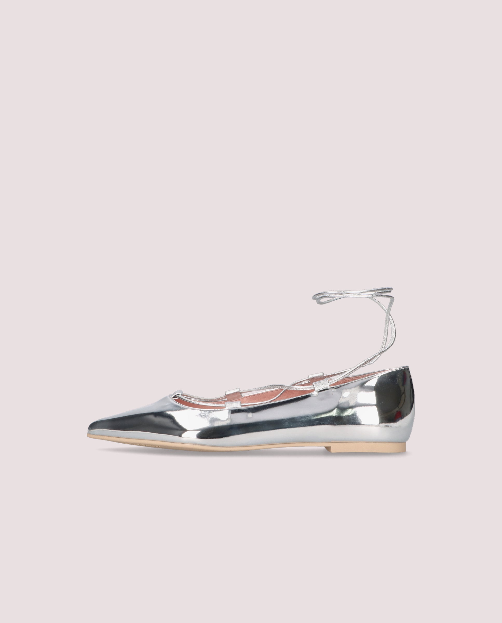 Ella Ballet Flats SILVER METALLIC FABRICS