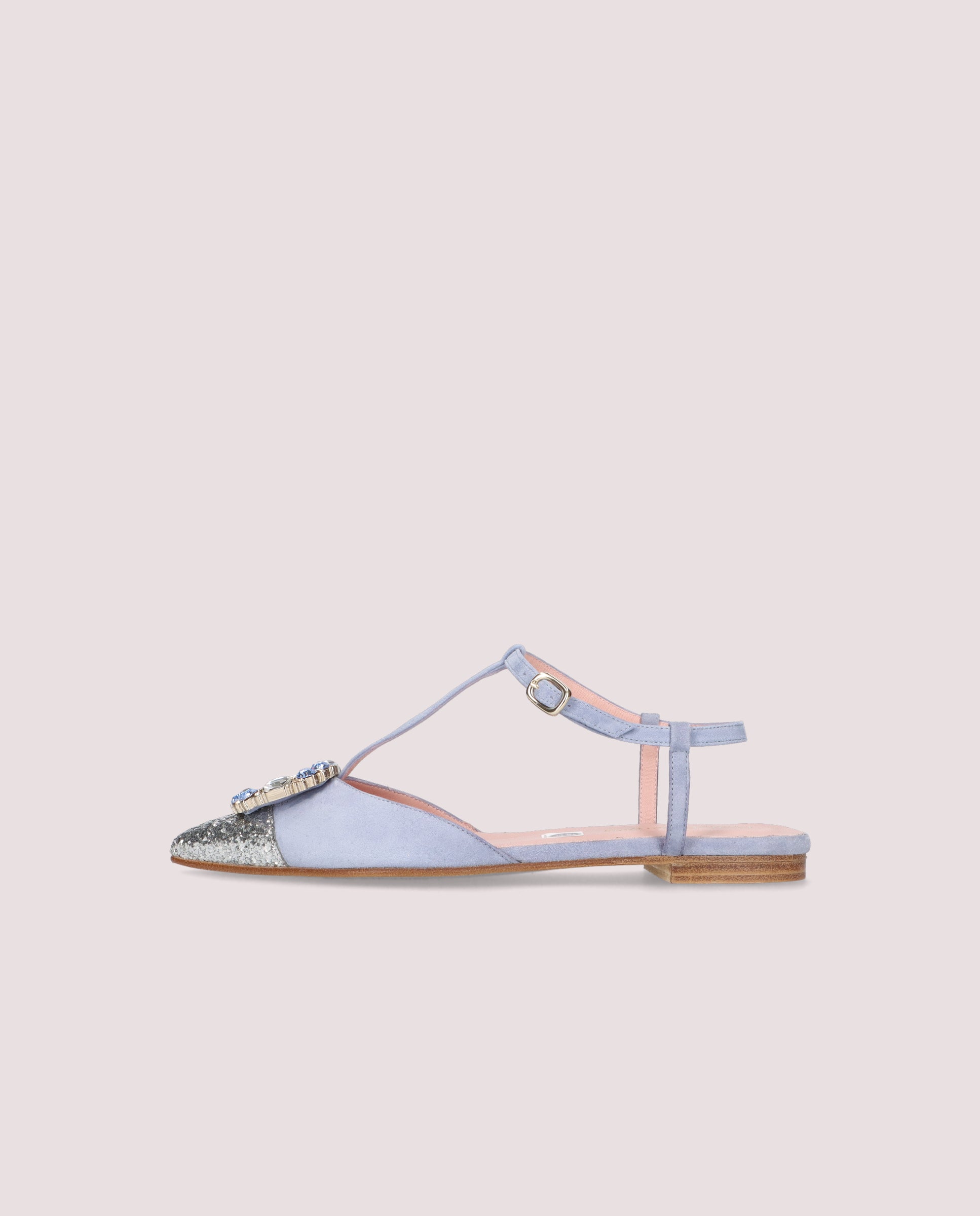 Bailarinas de camurça azul Yvette