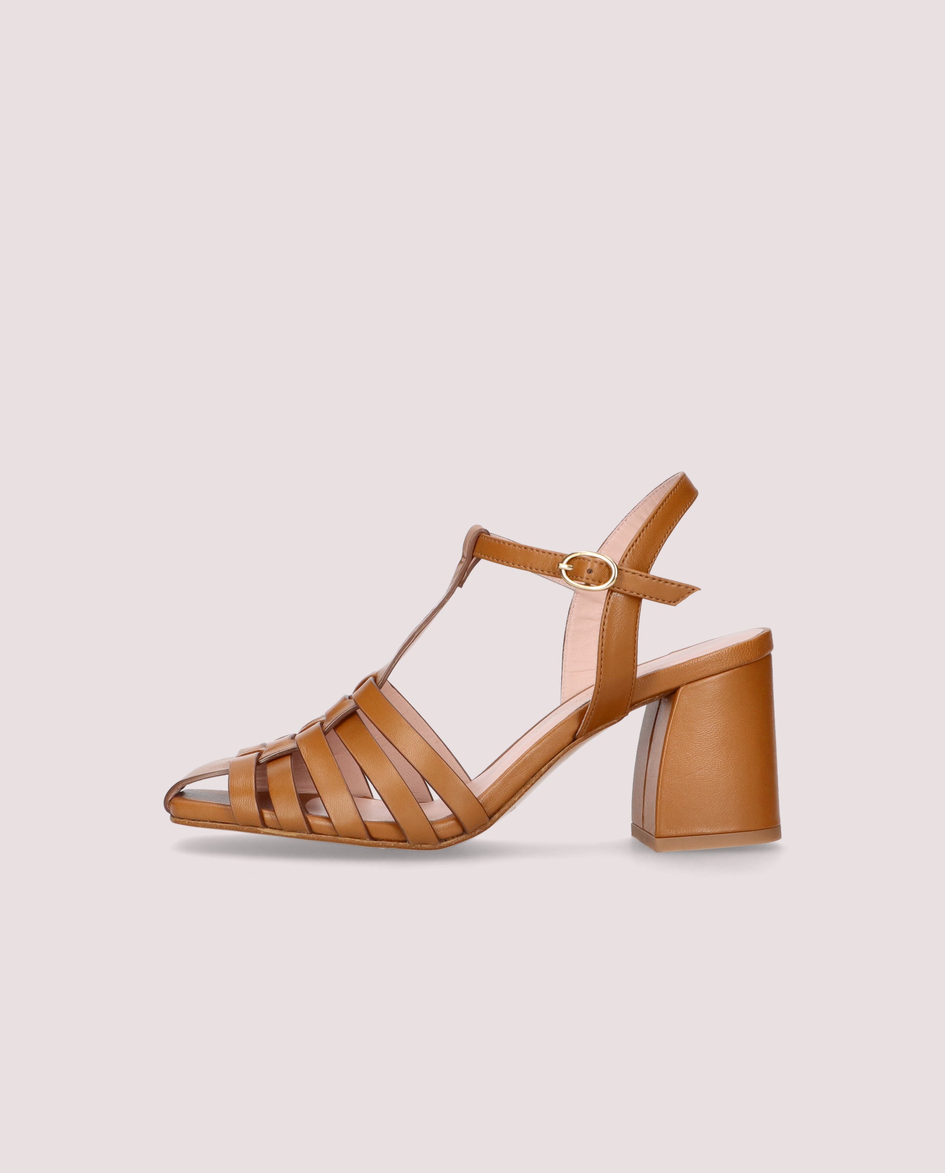 T-Bar Amanda Marrones Piel