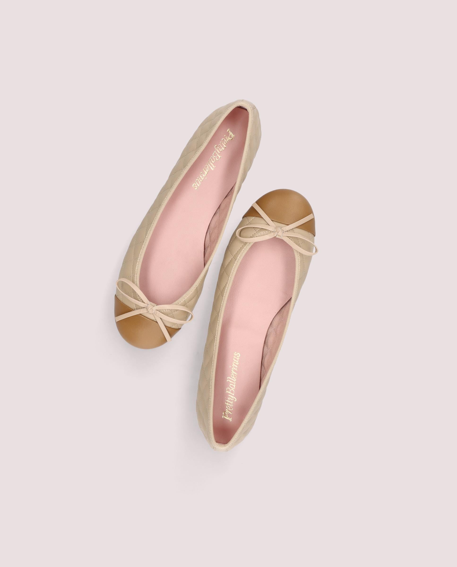 Rosario BEIGE LEATHER Ballet Flats