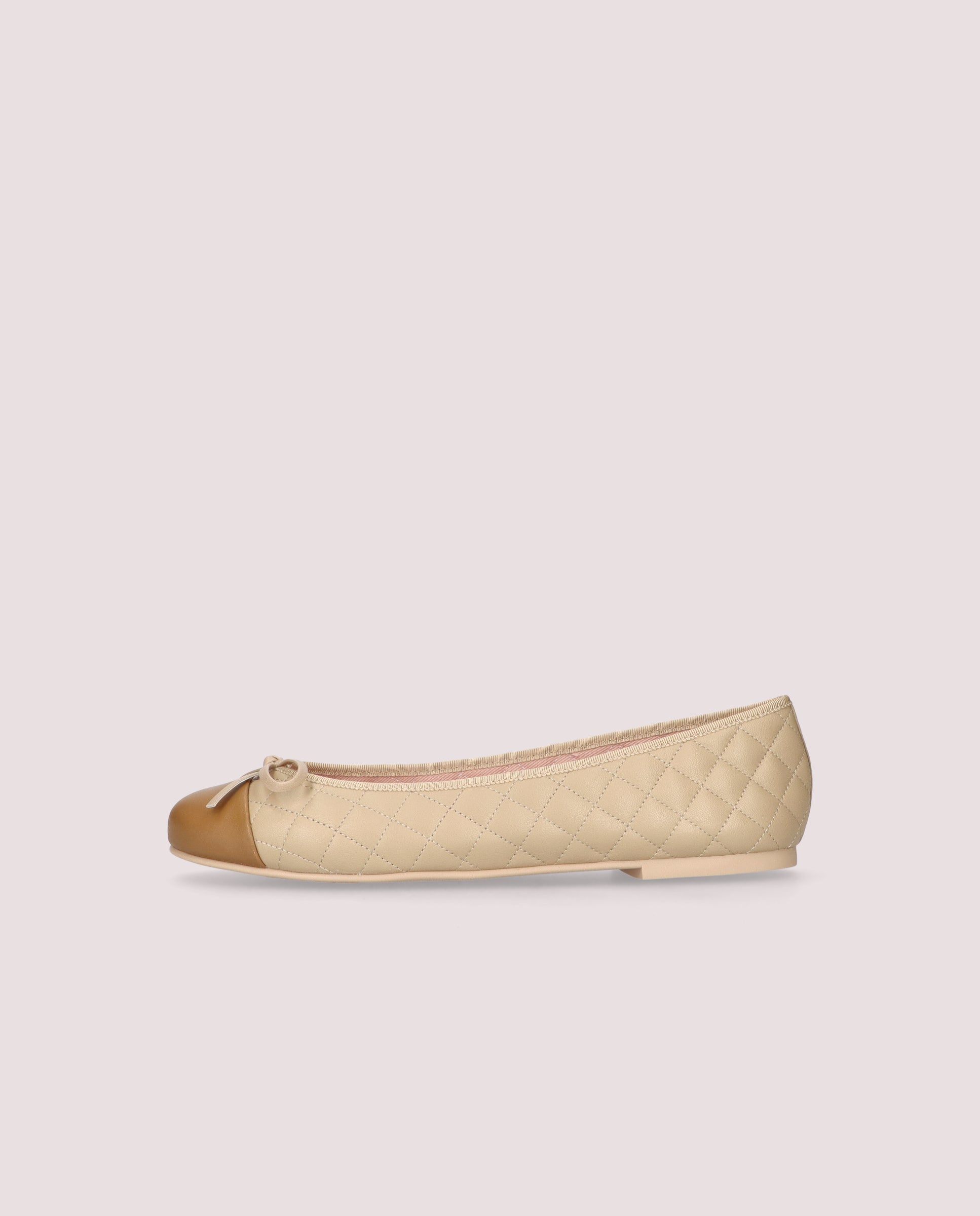 Rosario BEIGE LEATHER Ballet Flats