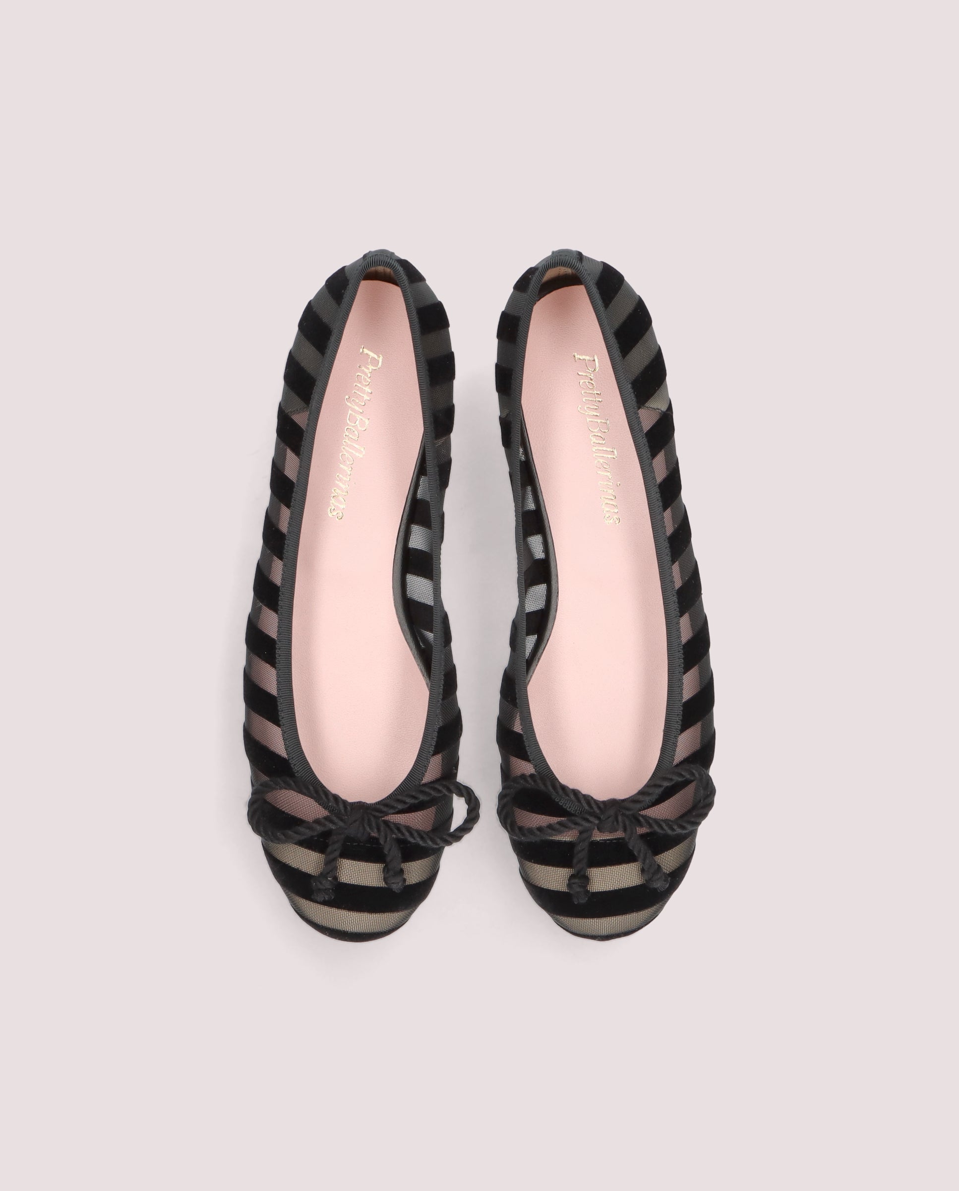 Rosario ballerina in black mesh