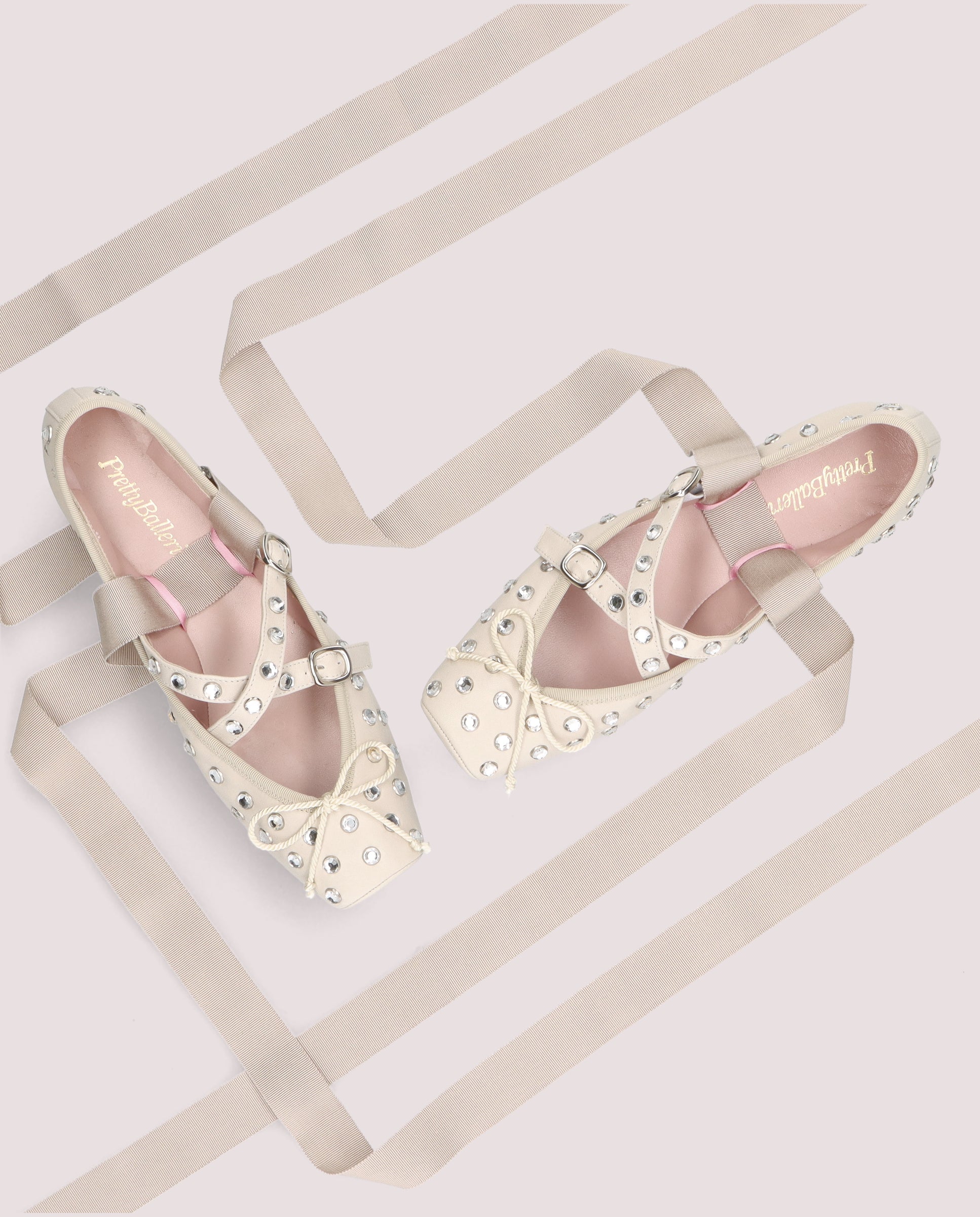 Kristen Ballet Flats WHITE LEATHER