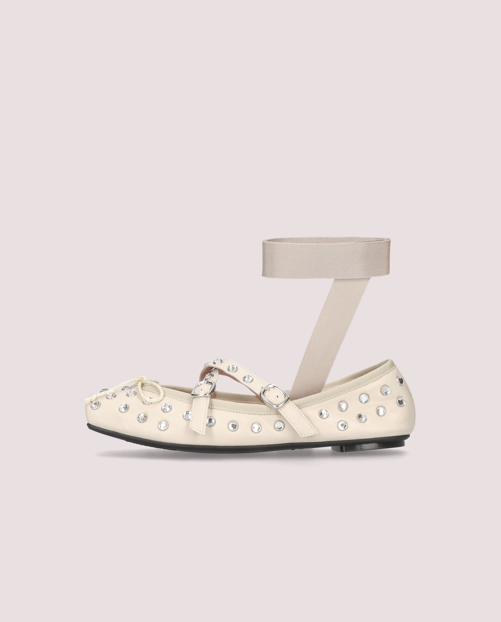 Kristen Ballet Flats WHITE LEATHER