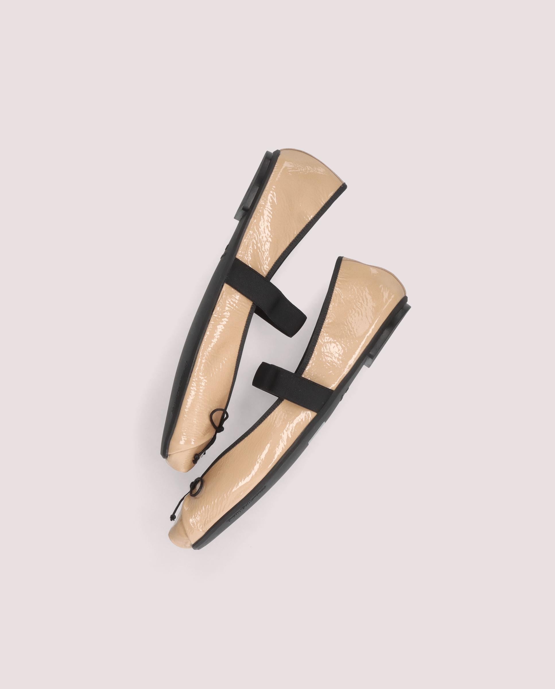 Kristen ballerina in nude patent leather