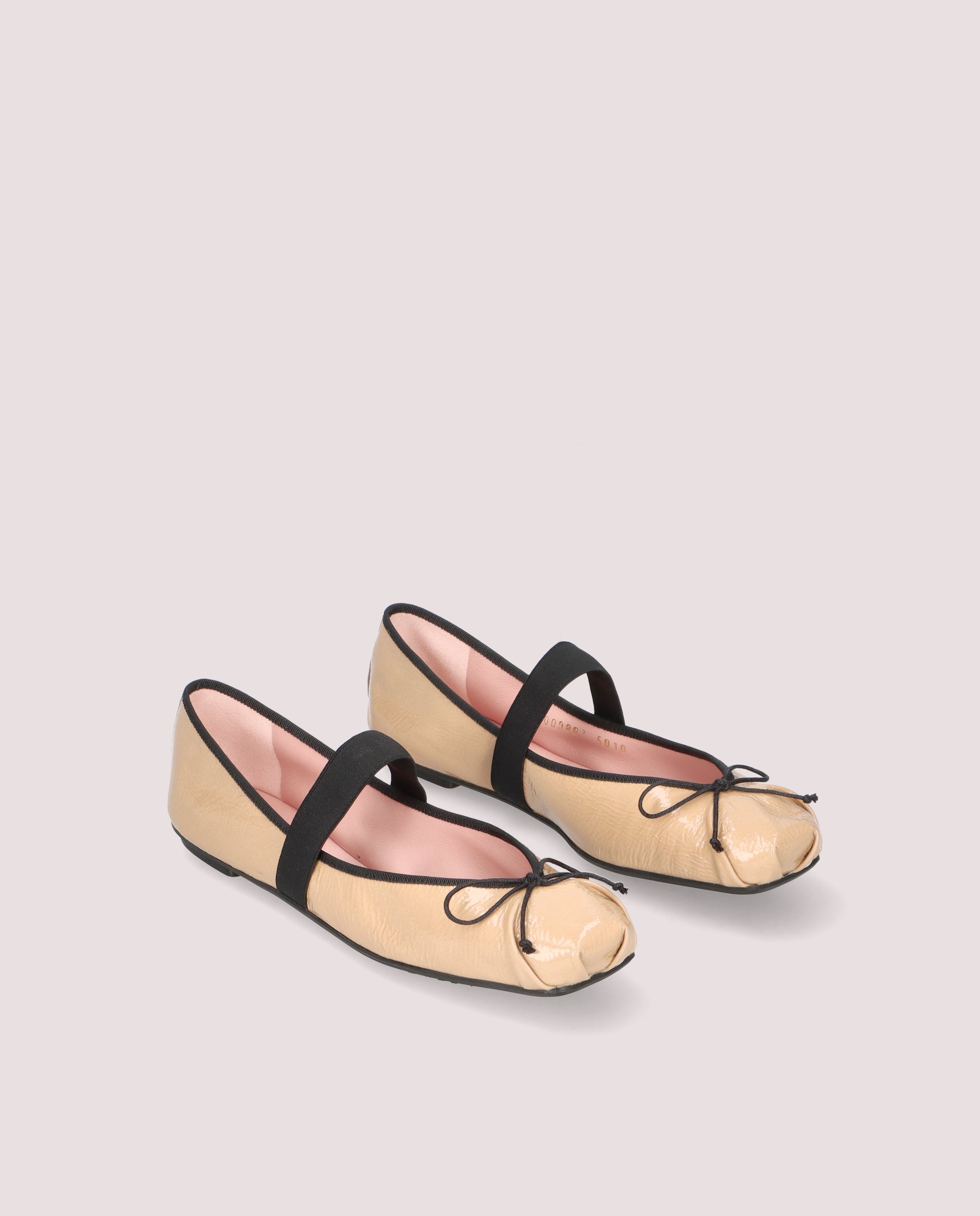 Kristen ballerina in nude patent leather