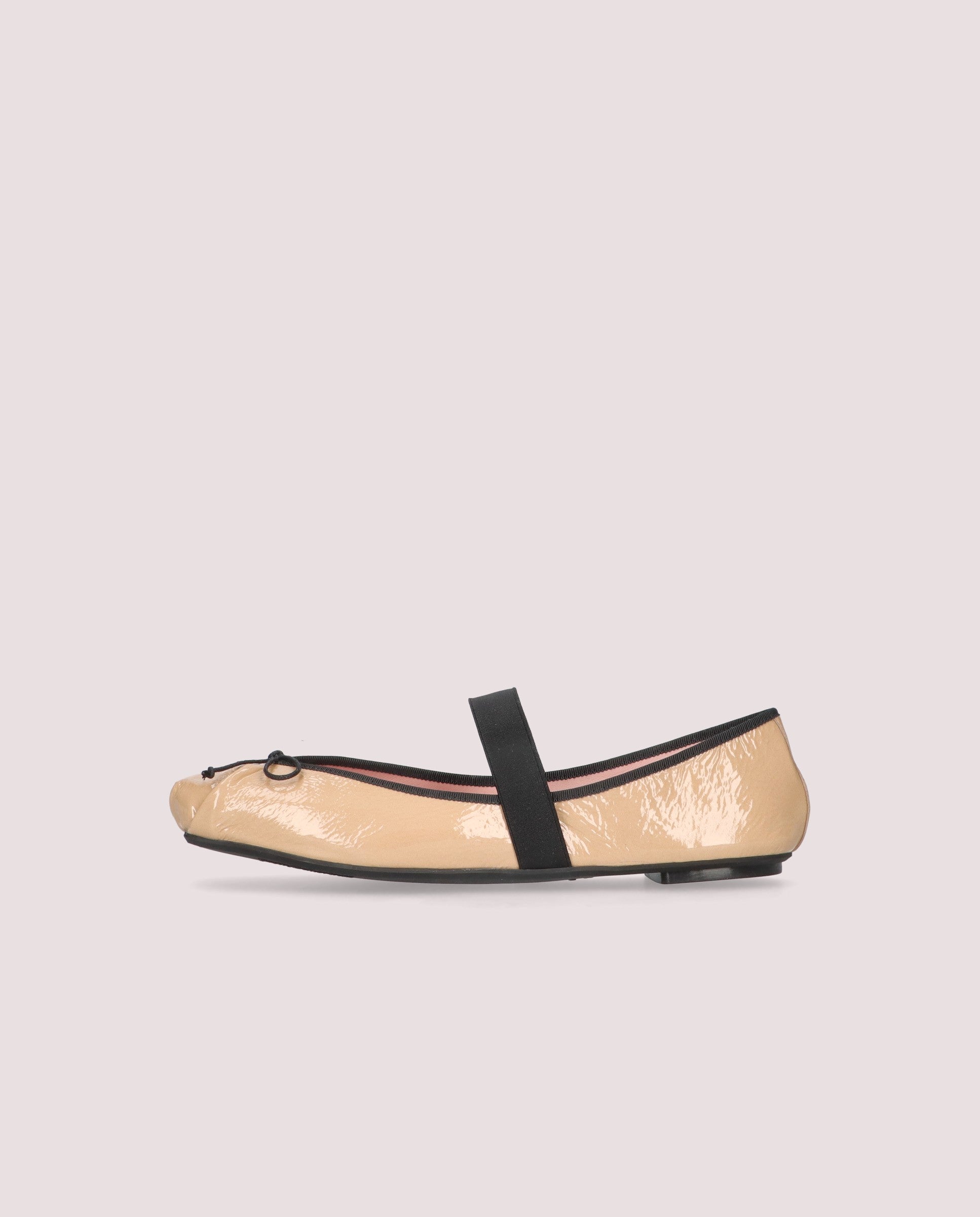 Kristen ballerina in nude patent leather