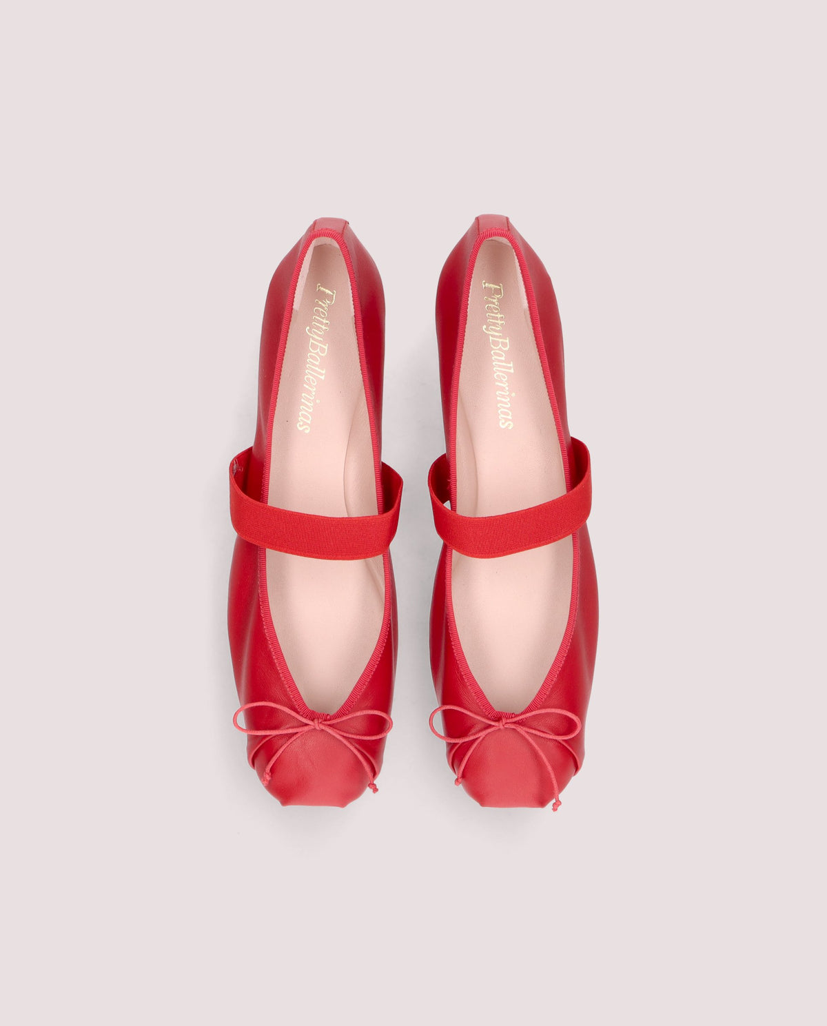 Kristen ballerina in red leather