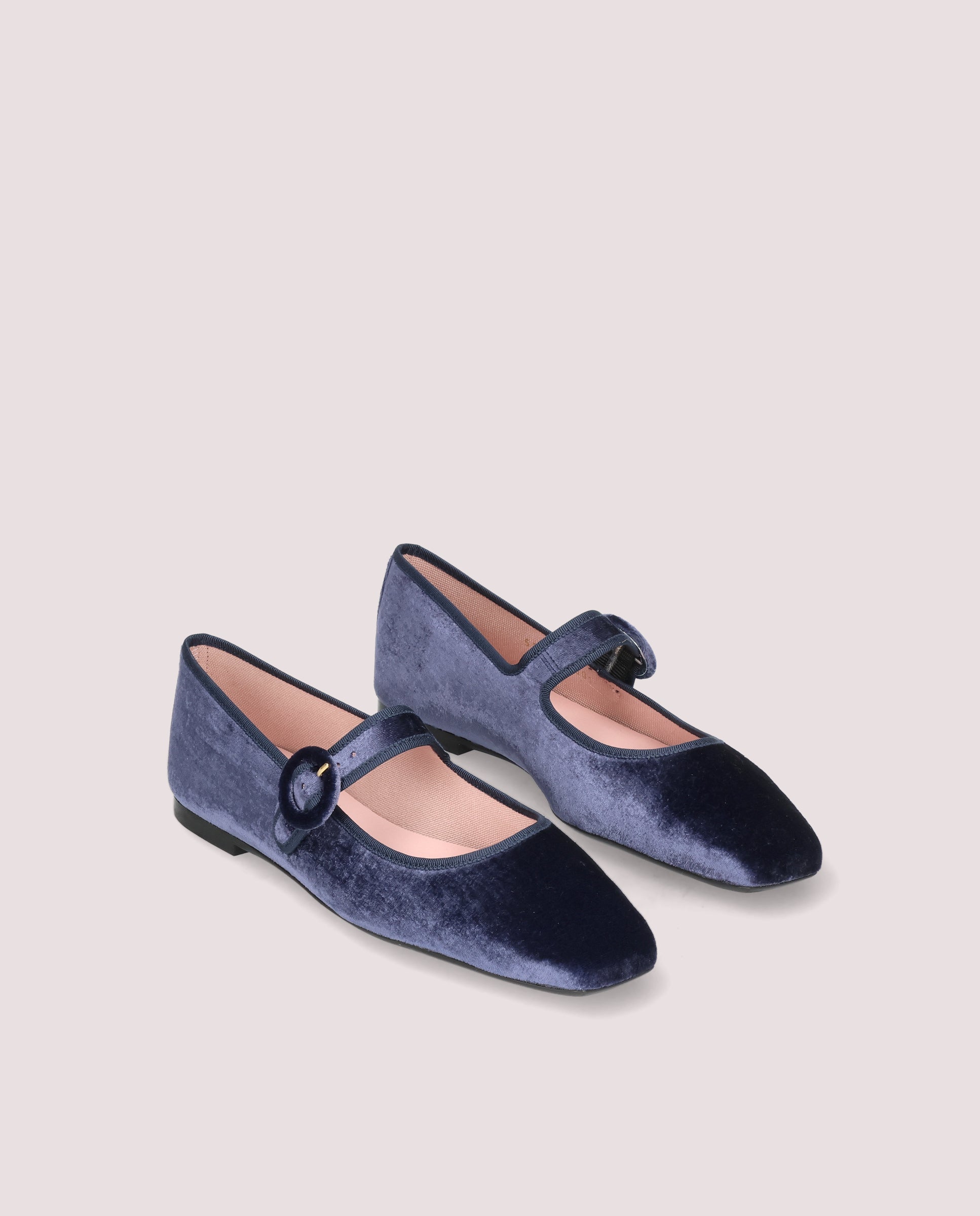 Image of Camille ballerina in navy blue velvet by PrettyBallerinas