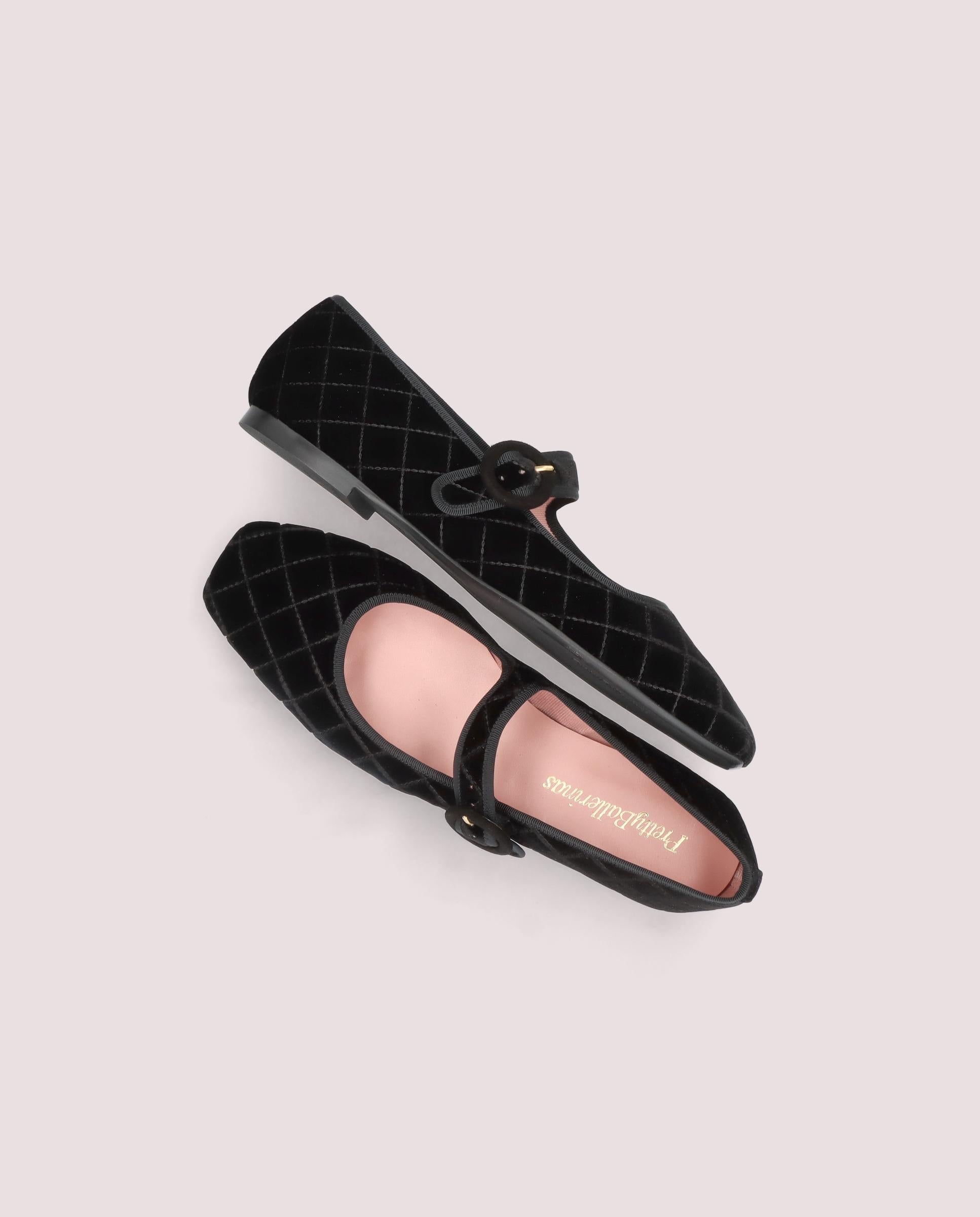 Ballerines en tricot noir Camille