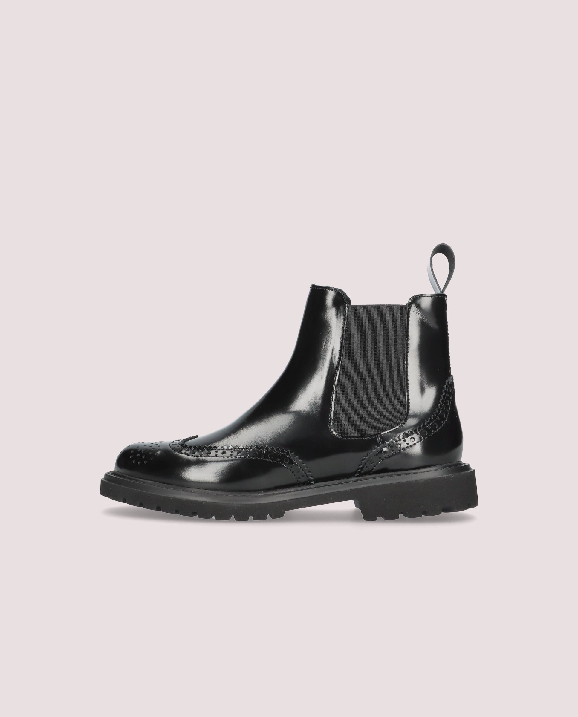 Eliette BLACK LEATHER Ankle Boots