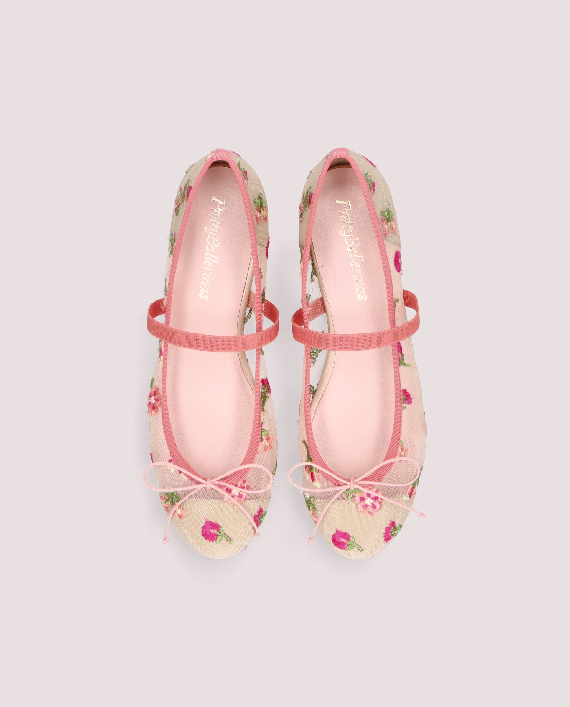 Nicole ballerina in transparent mesh with flowers