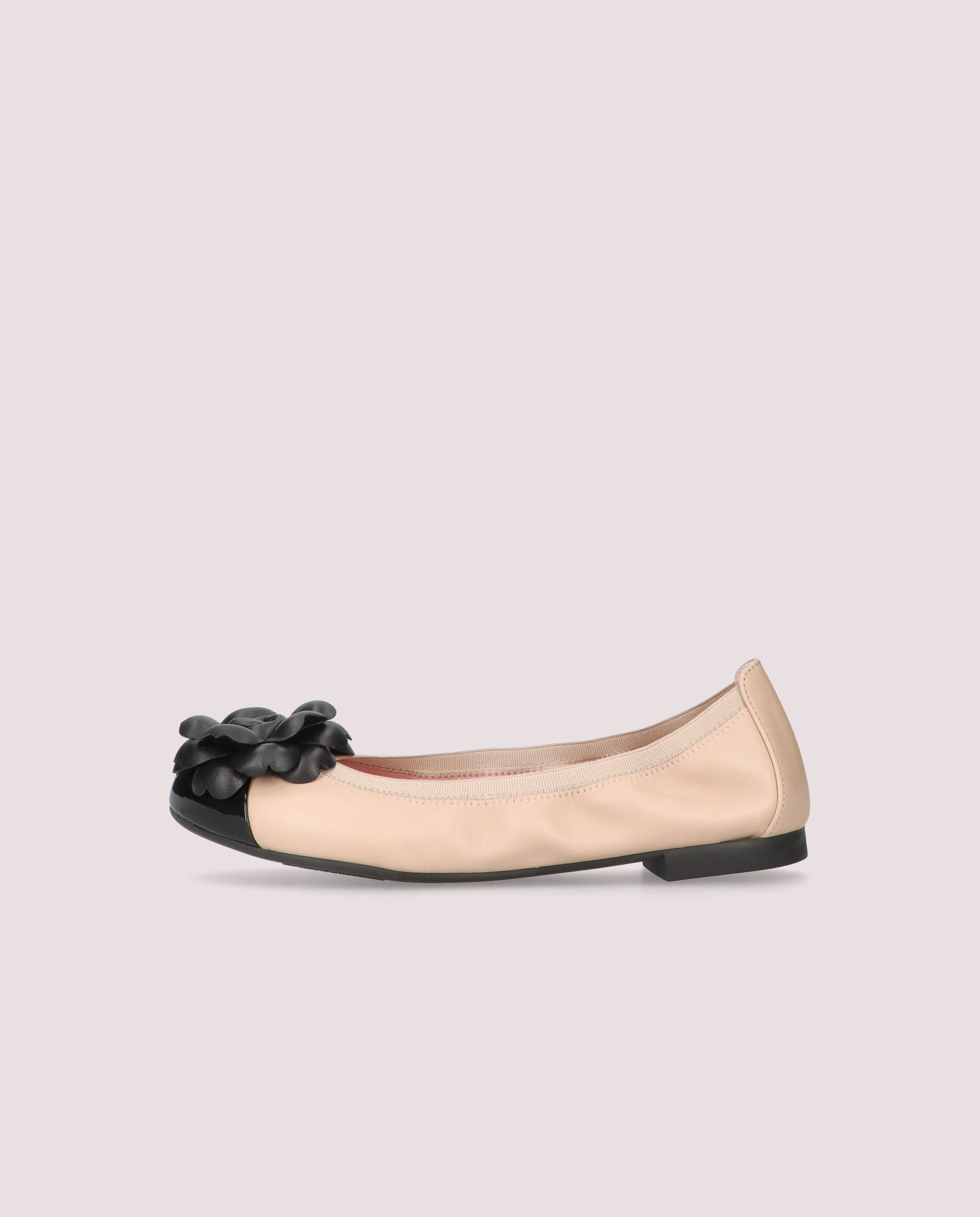 Ballerines en cuir beige Shirley