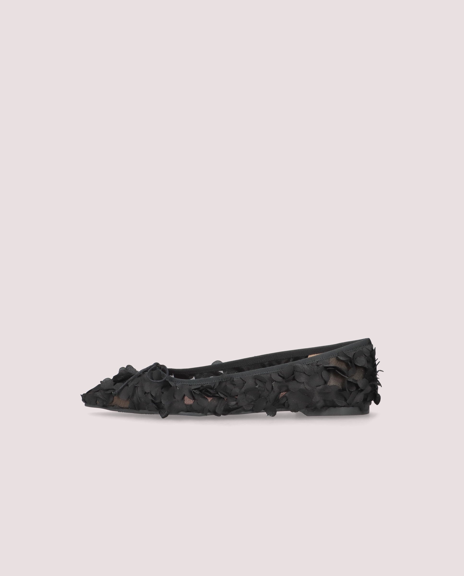 Ella ballerina in black textile