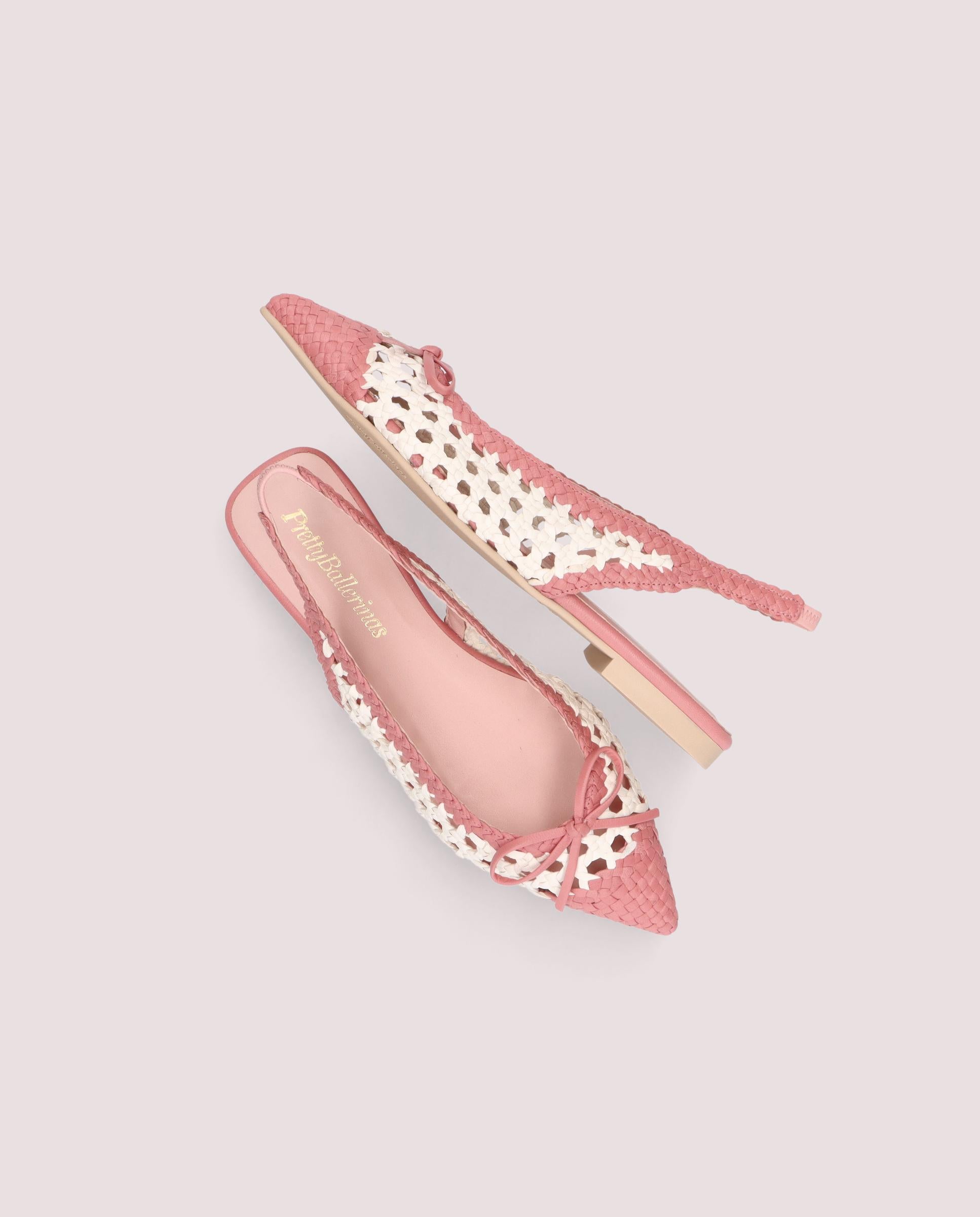 Yvette PINK LEATHER Ballet Flats