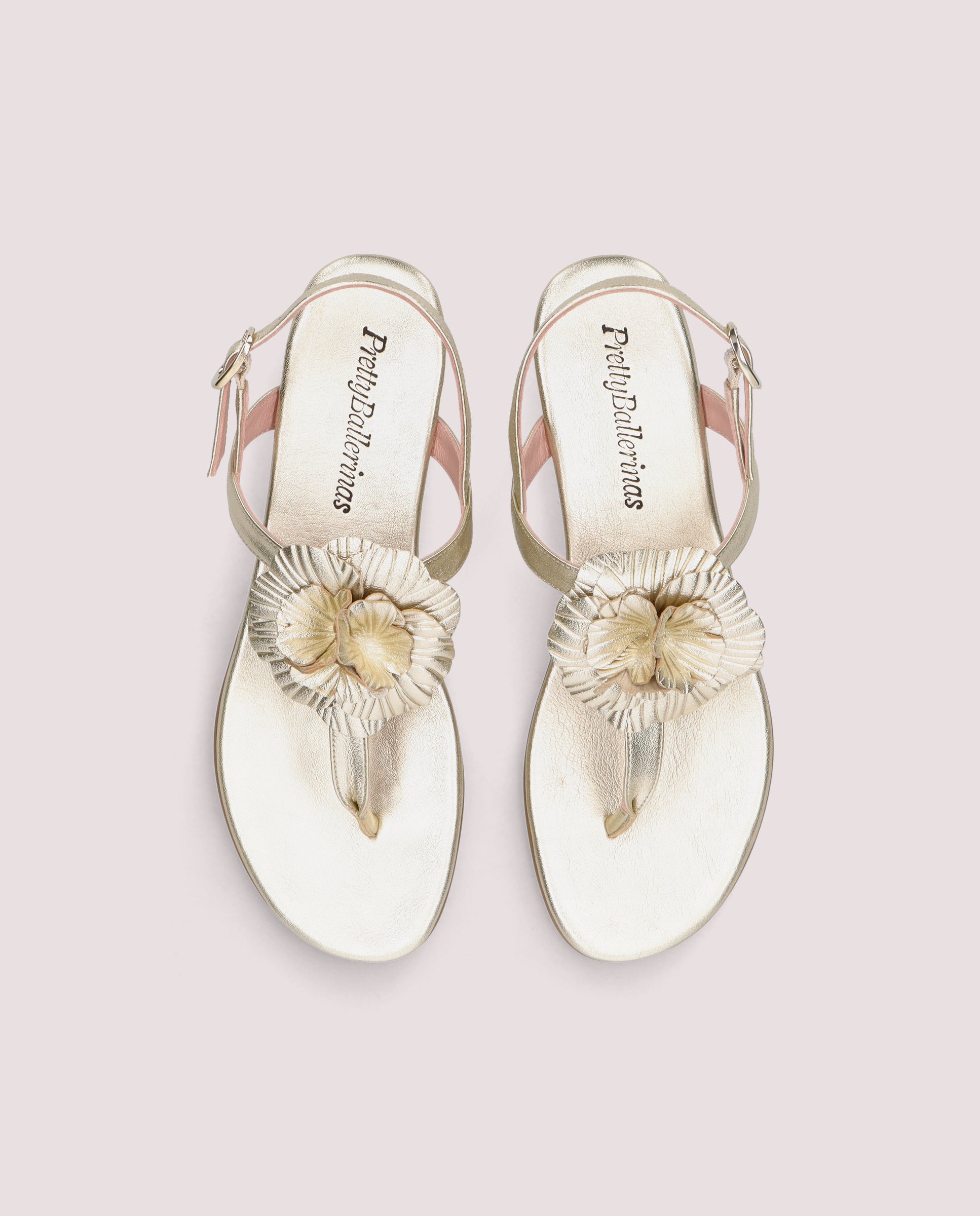 Sandalias Judy Dorados Pieles metalizadas