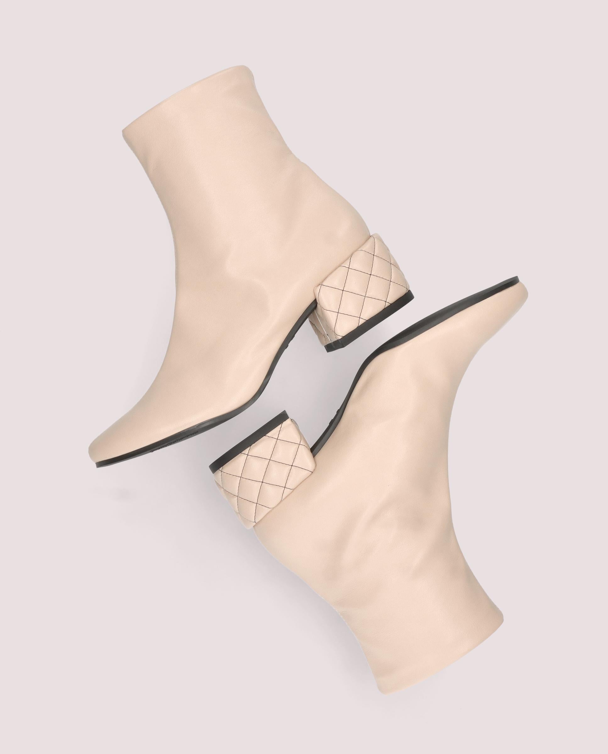 Jendayi BEIGE WOVEN Ankle Boots