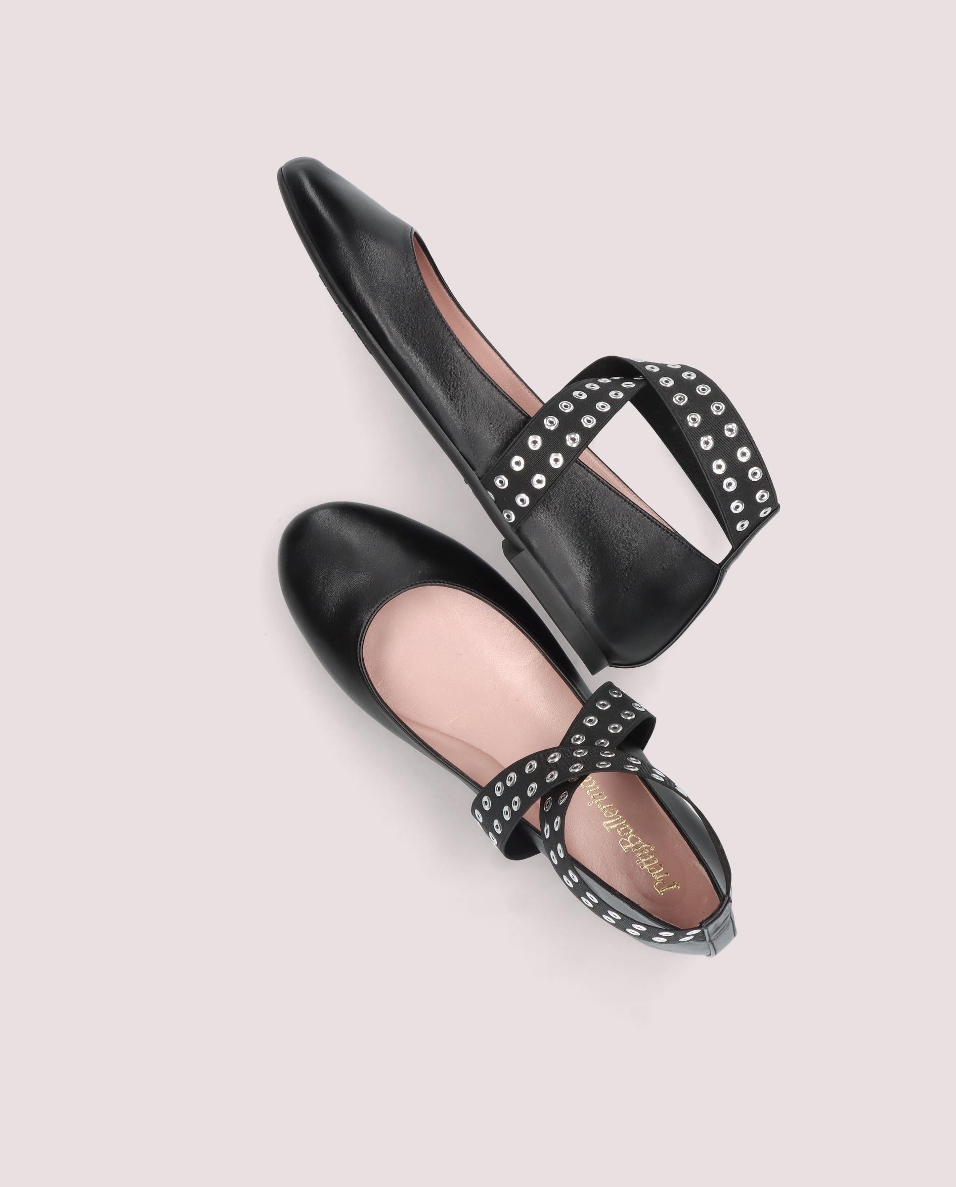 Nicole Ballet Flats BLACK LEATHER