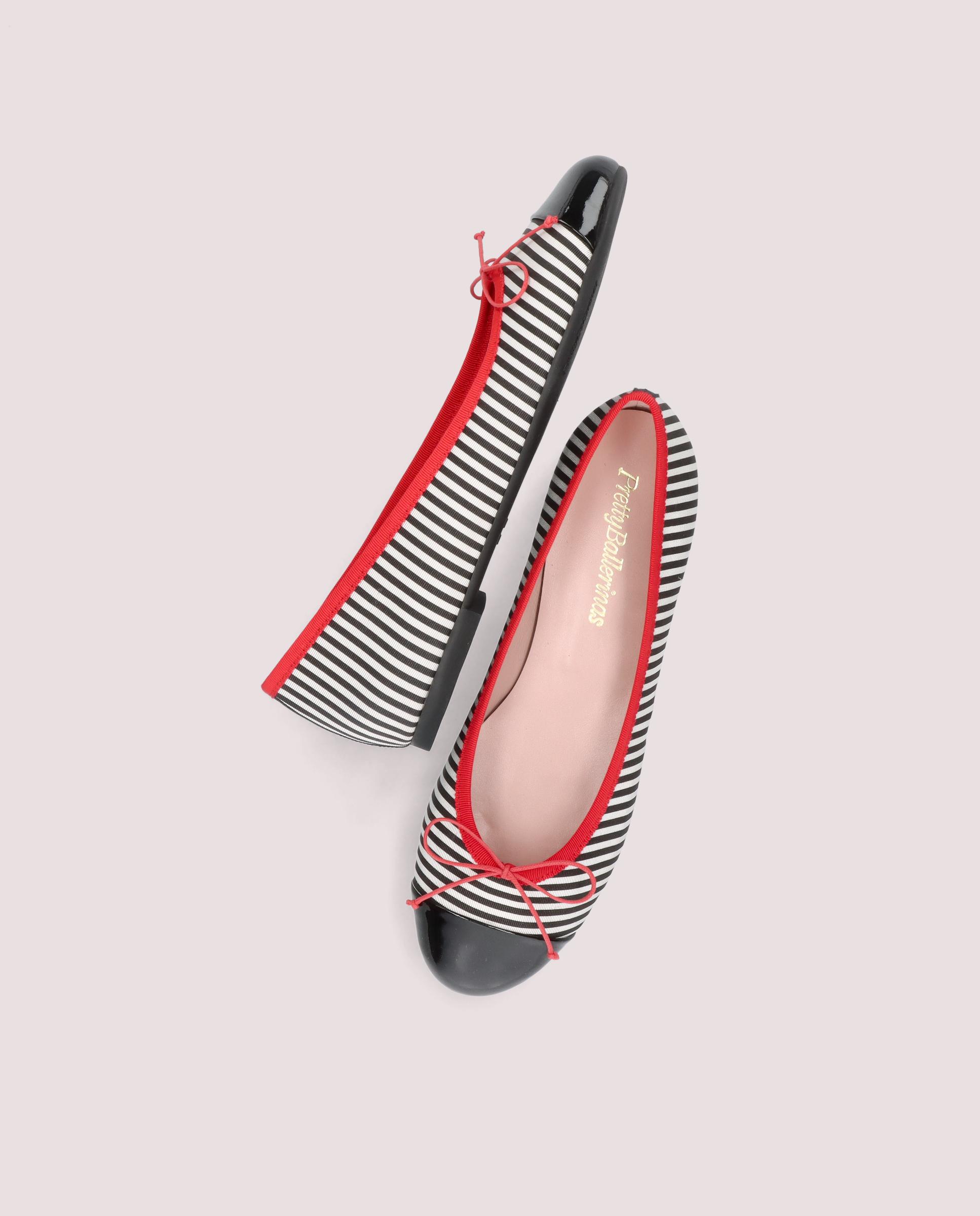Nicole ballerina in striped textile