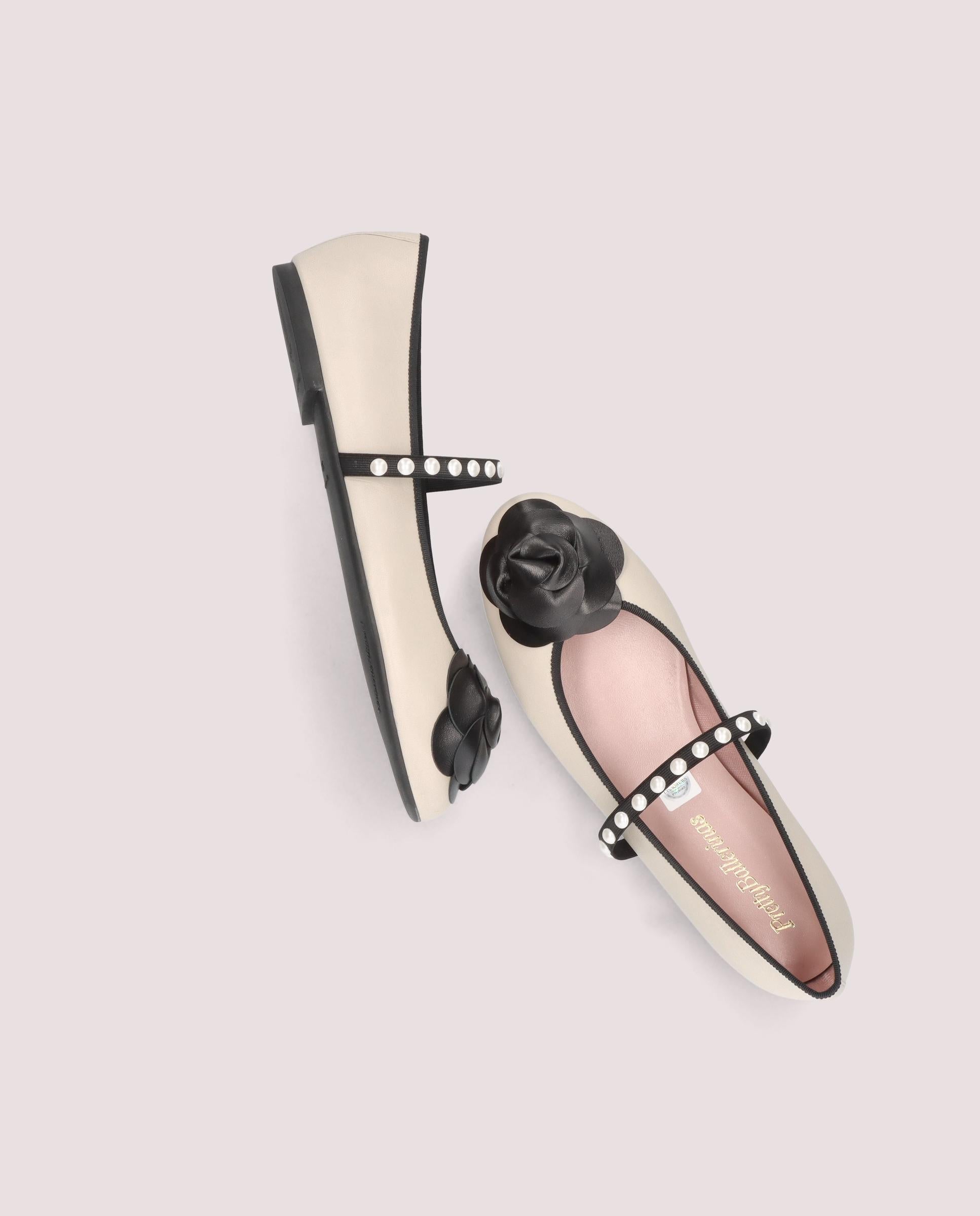 Nicole Ballet Flats WHITE LEATHER