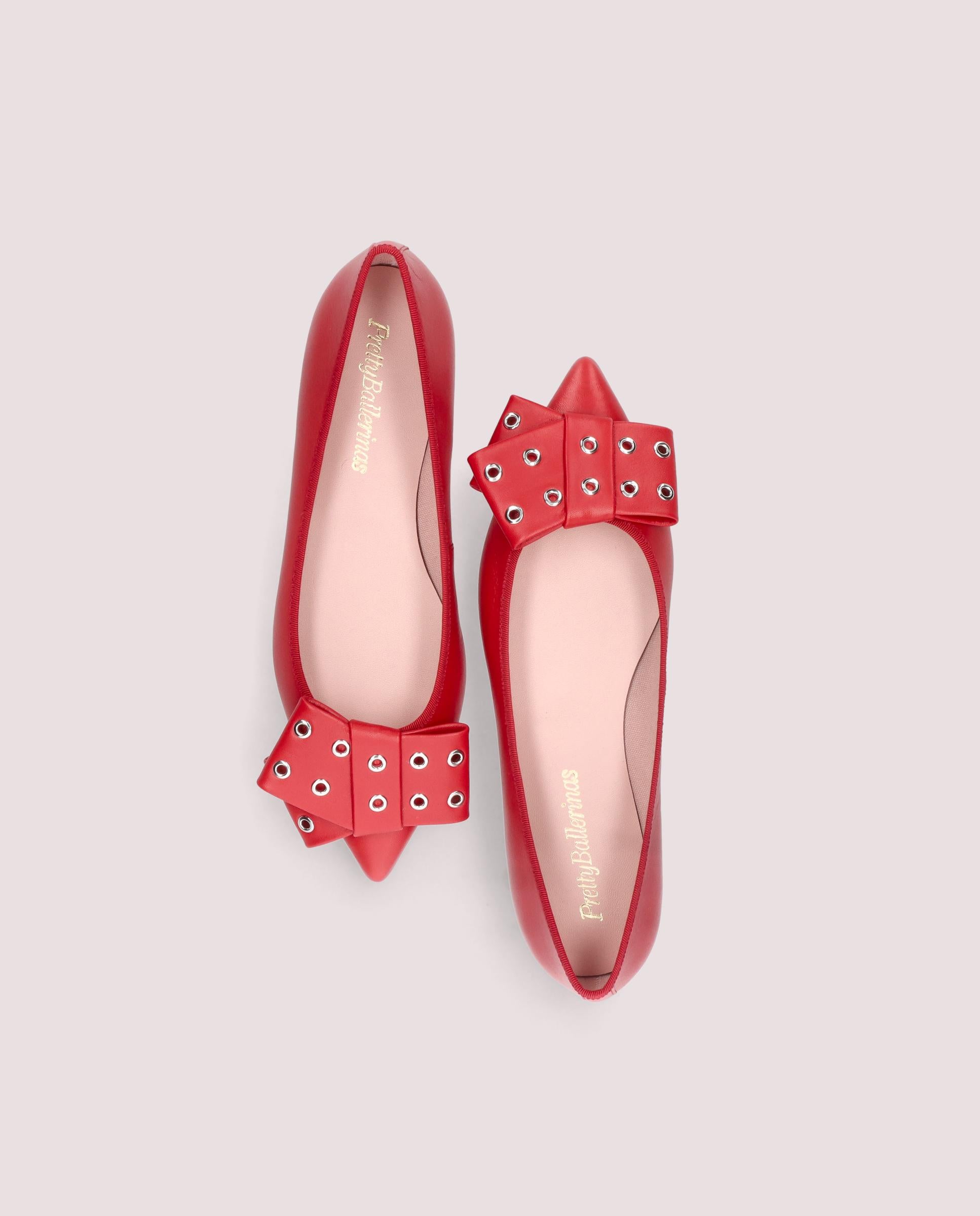 Ella Ballet Flats RED LEATHER