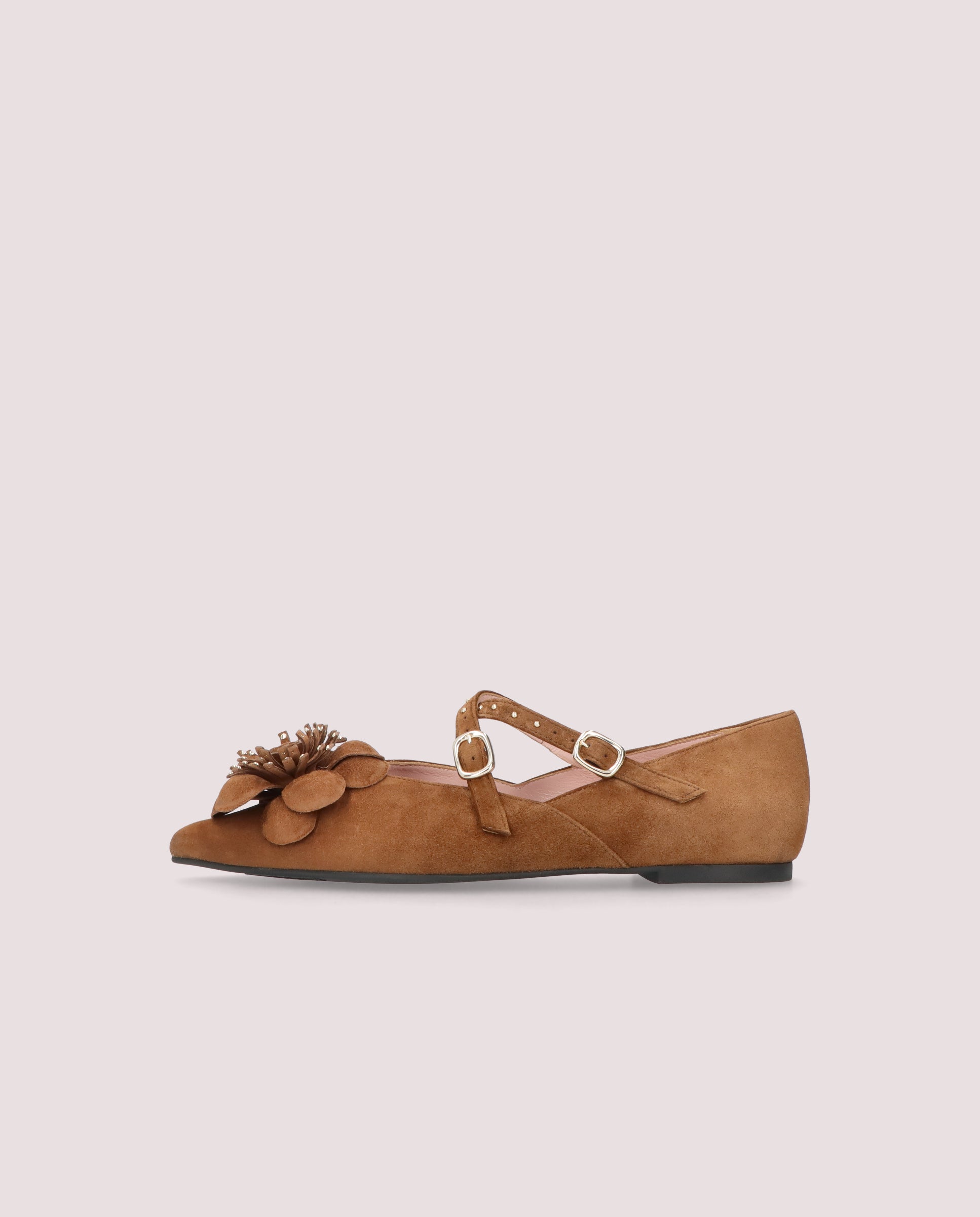 Ballerines Ella en daim marron