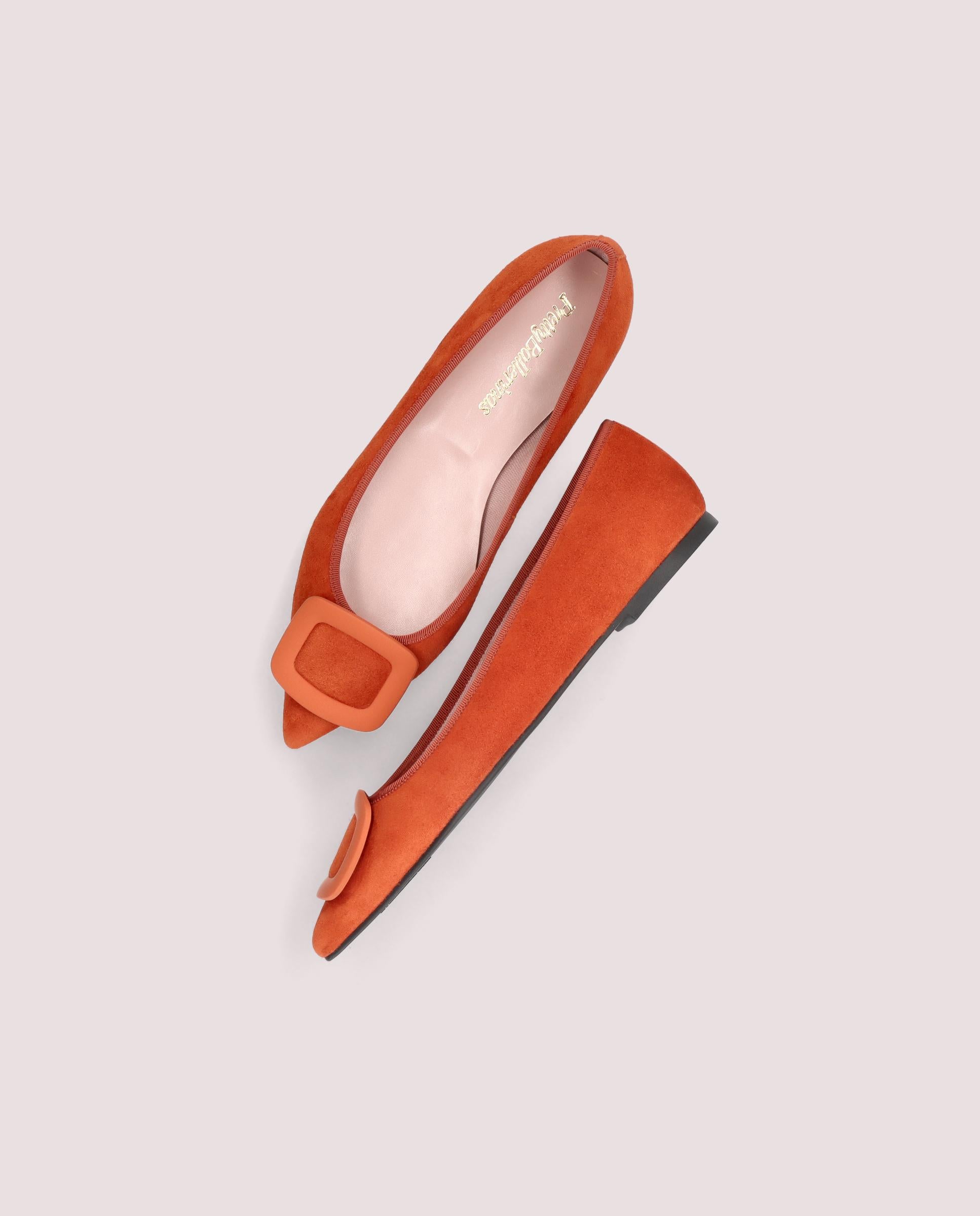 Ella Ballet Flats ORANGE SUEDE