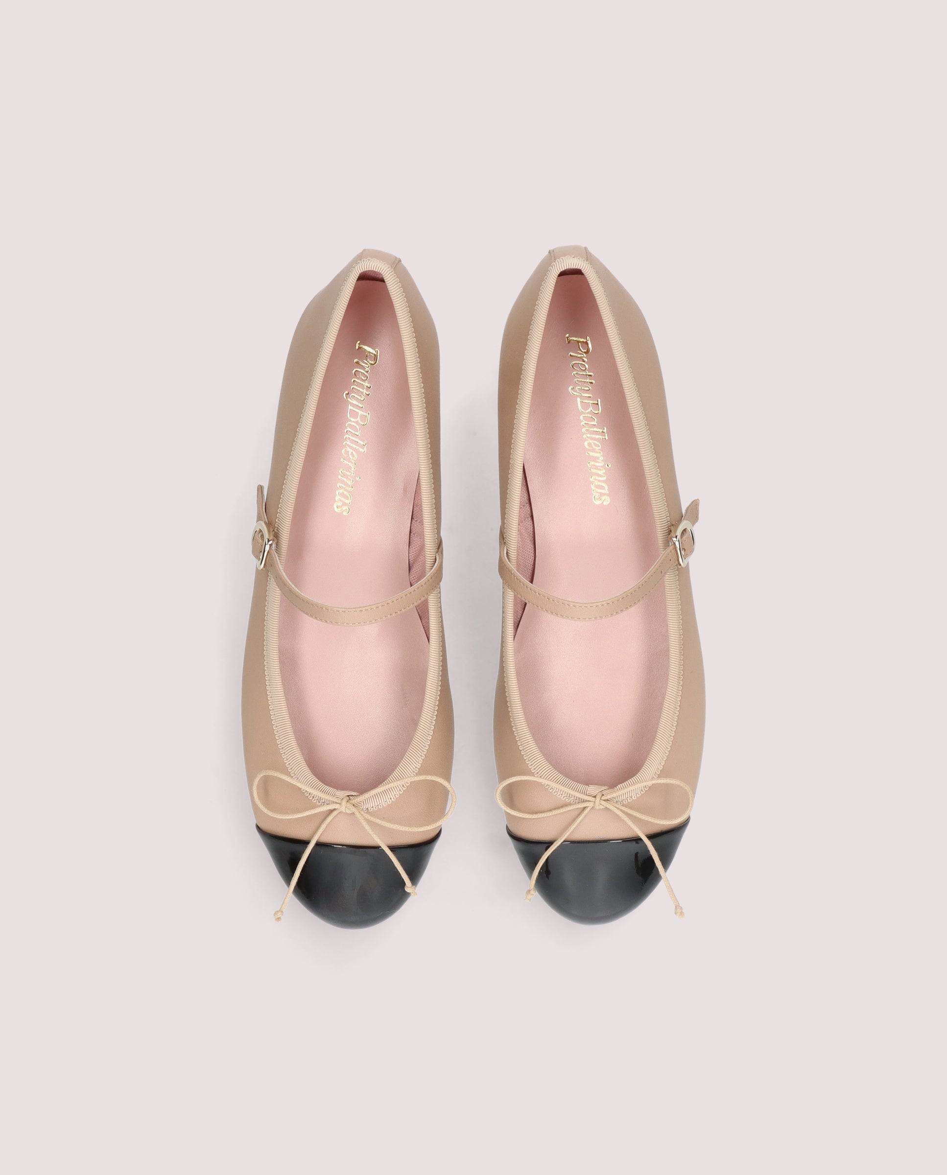 Ballerines en cuir beige Irma