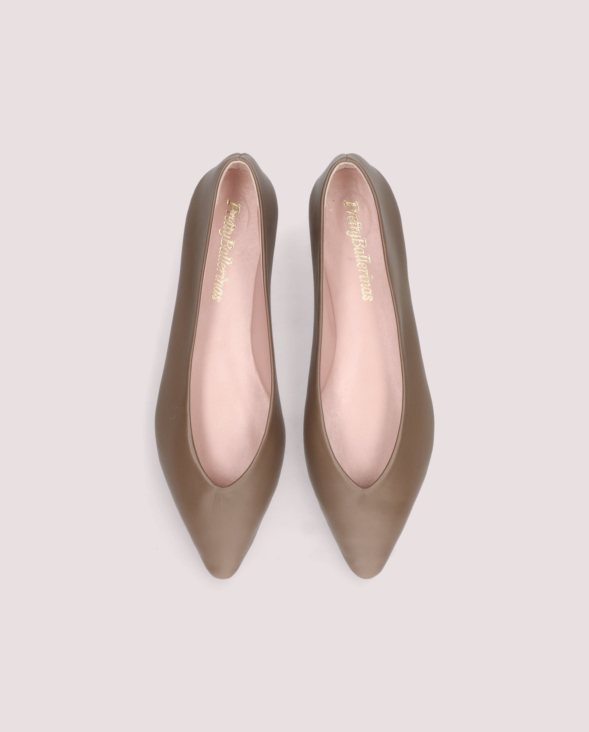 TYRA BROWN LEATHER Ballet Flats