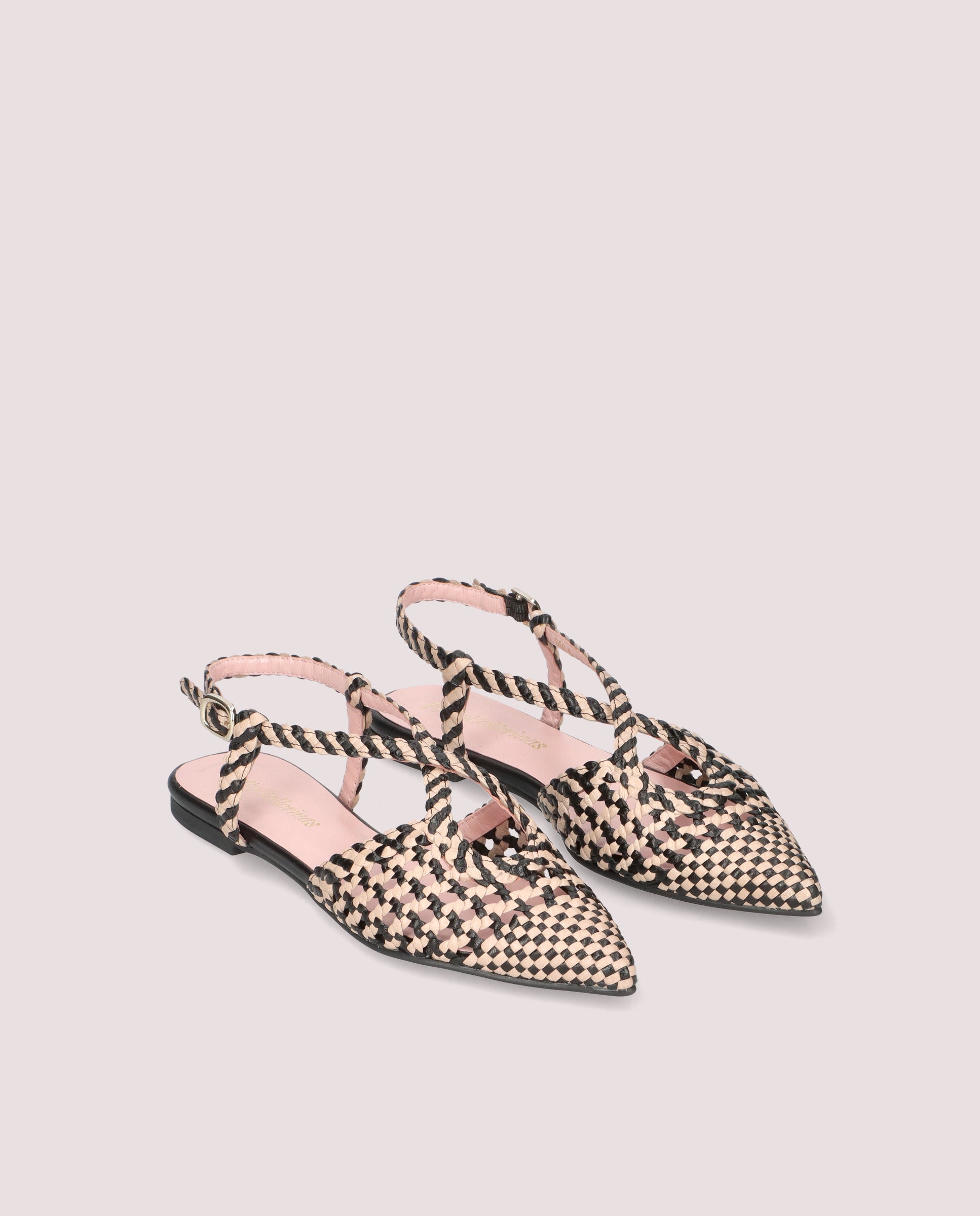 Ella ballerina in multicoloured woven leather
