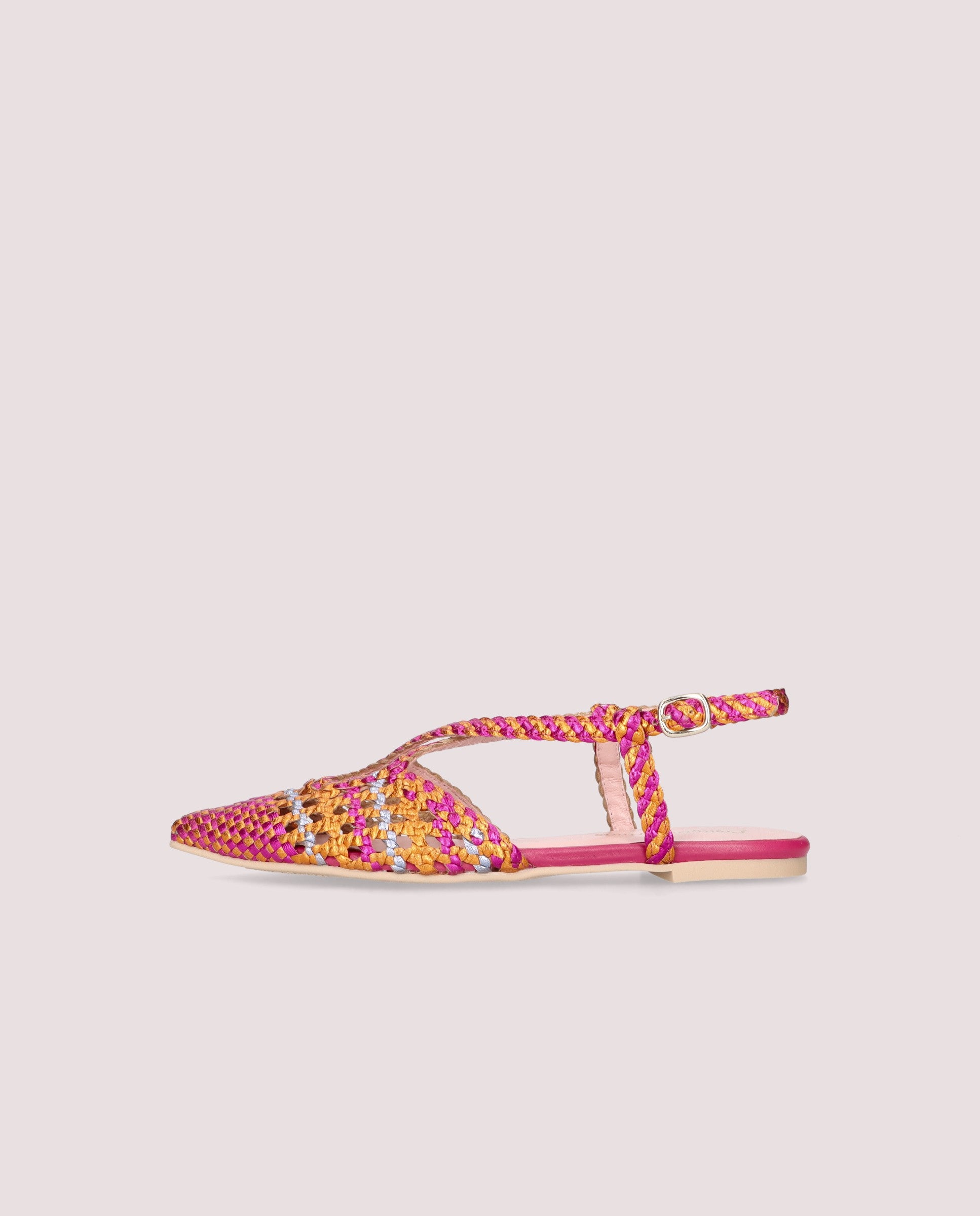 Ella ballerina in multicoloured woven leather