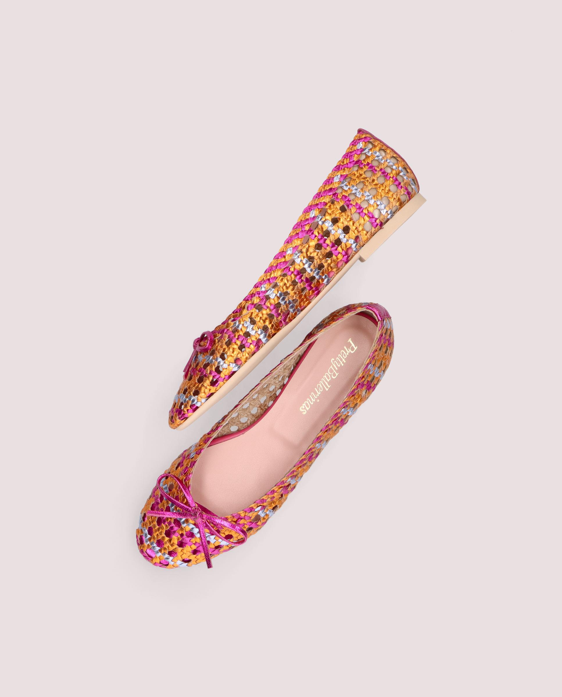 Bailarinas Nicole Multicolores Pieles metalizadas