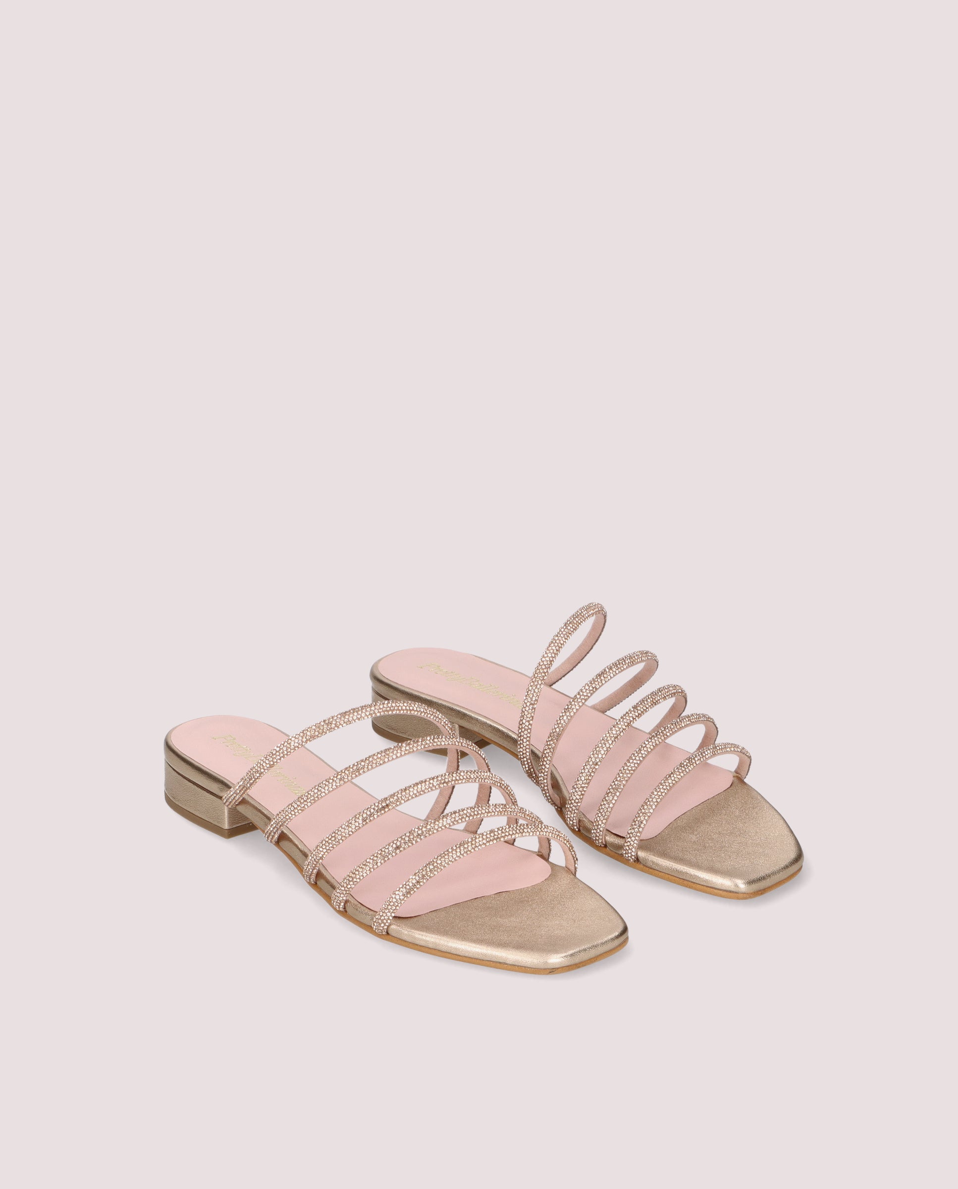 Sandalias Eva Dorados Pieles Metalizadas