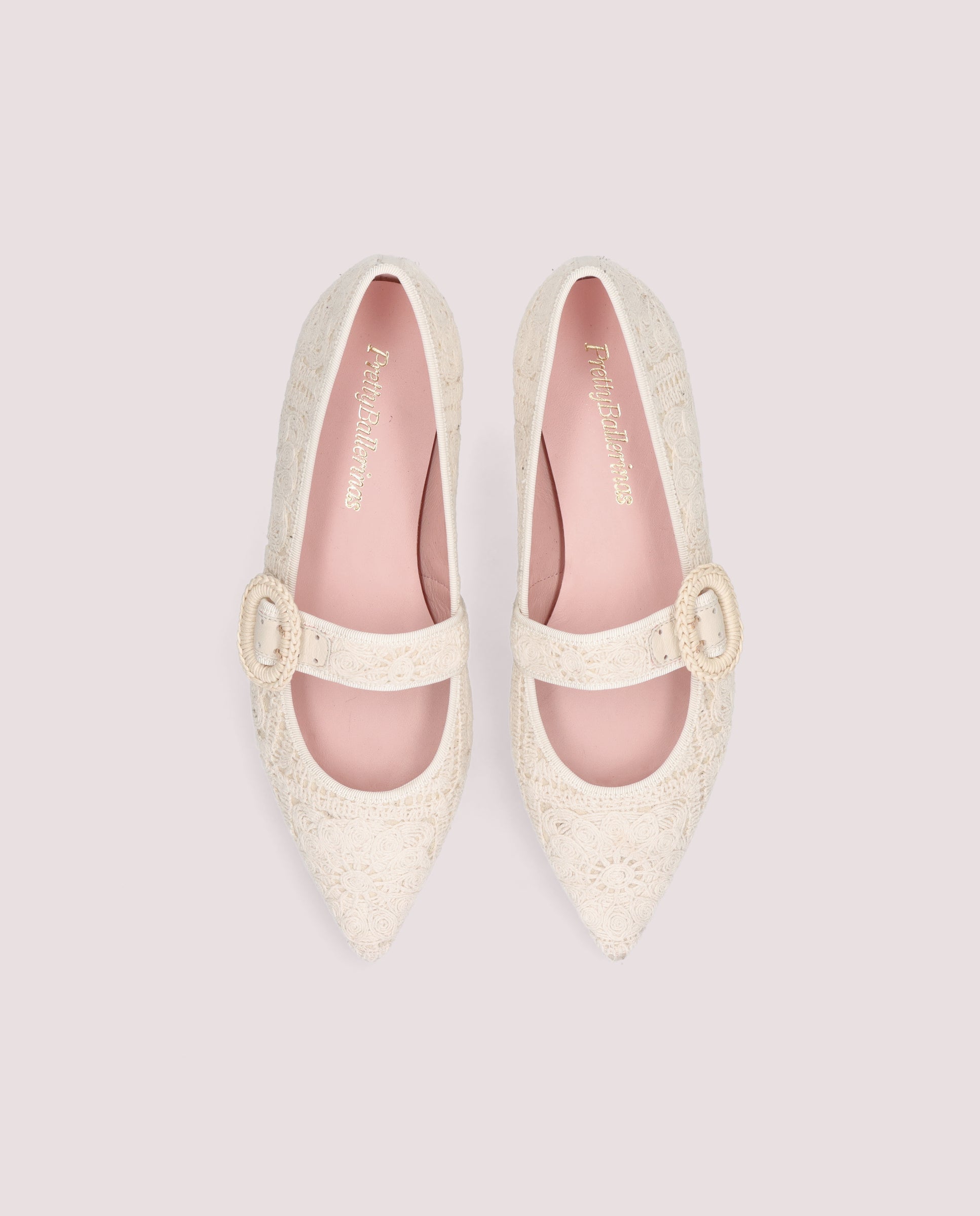 Alternative view of Paris ballerina in beige cotton by PrettyBallerinas