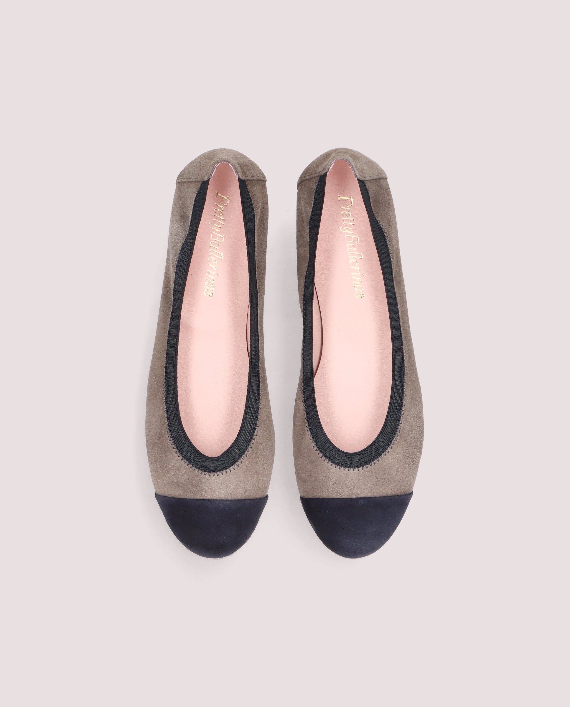 Nicole ballerina in soft grey suede