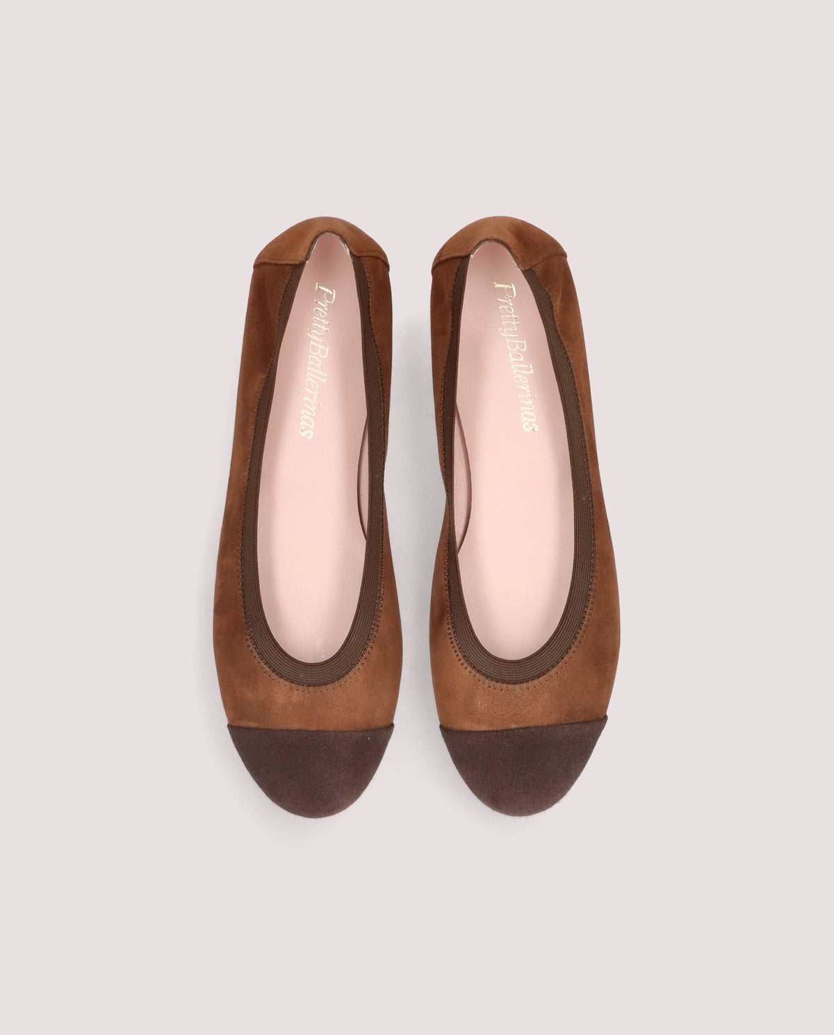 Nicole ballerina in brown suede