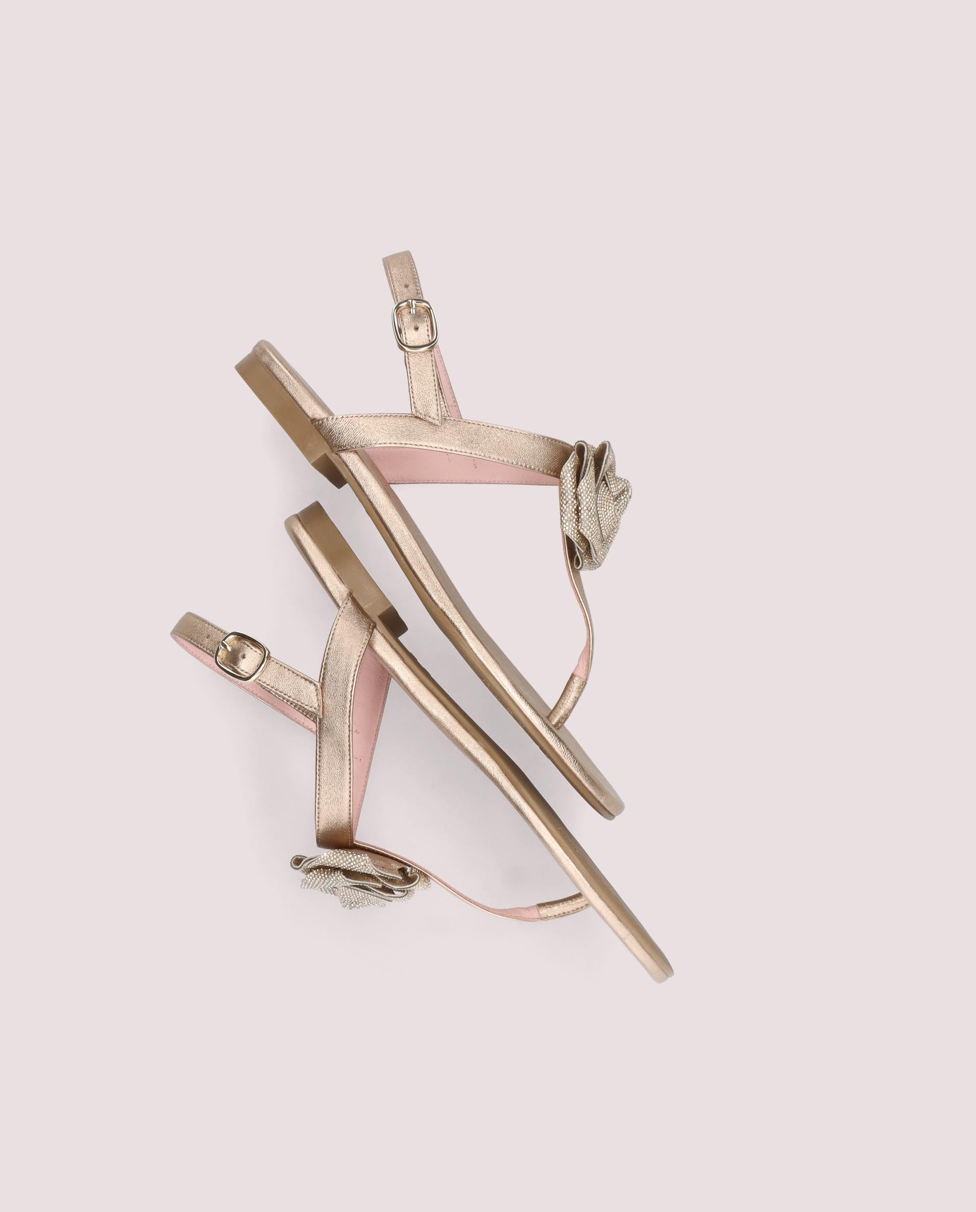 Sandalias Judy Dorados Pieles metalizadas