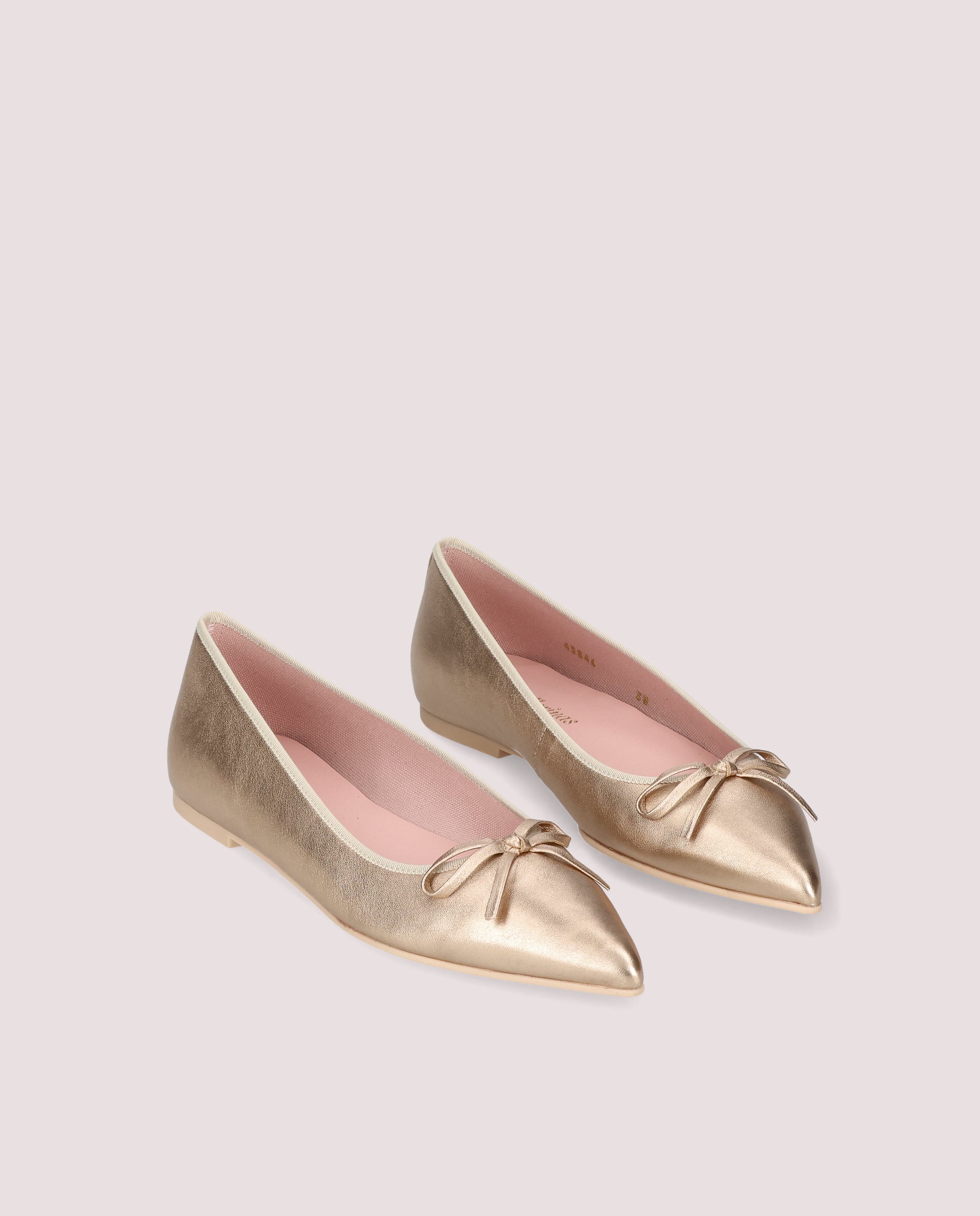 Image of Paris ballerina in nude metallic leather by PrettyBallerinas