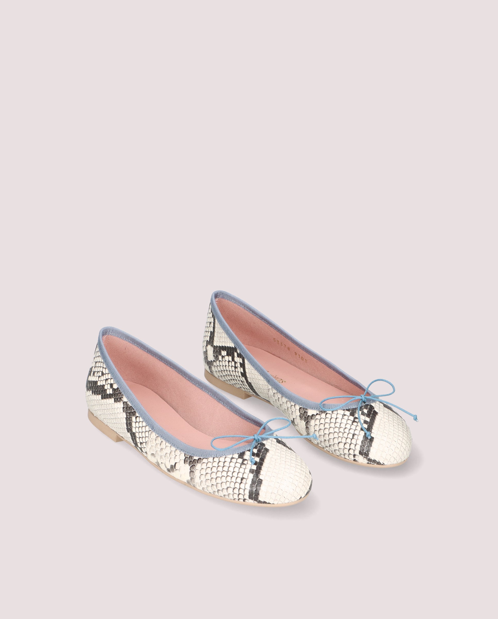 Image of Nicole ballerina in snake printed leather by PrettyBallerinas