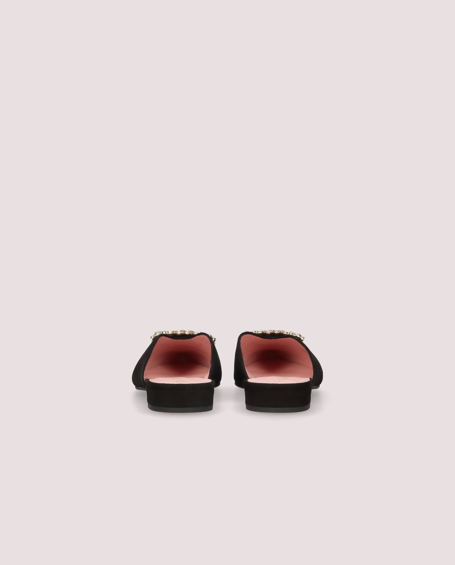 Clementine mule in soft black suede