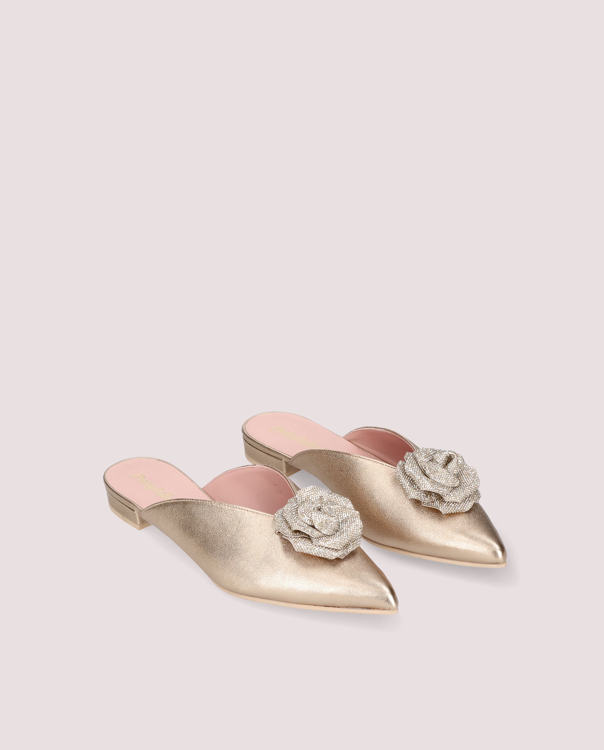 Bild von Clementine Mule in nudefarbenem Metallic-Leder  von PrettyBallerinas