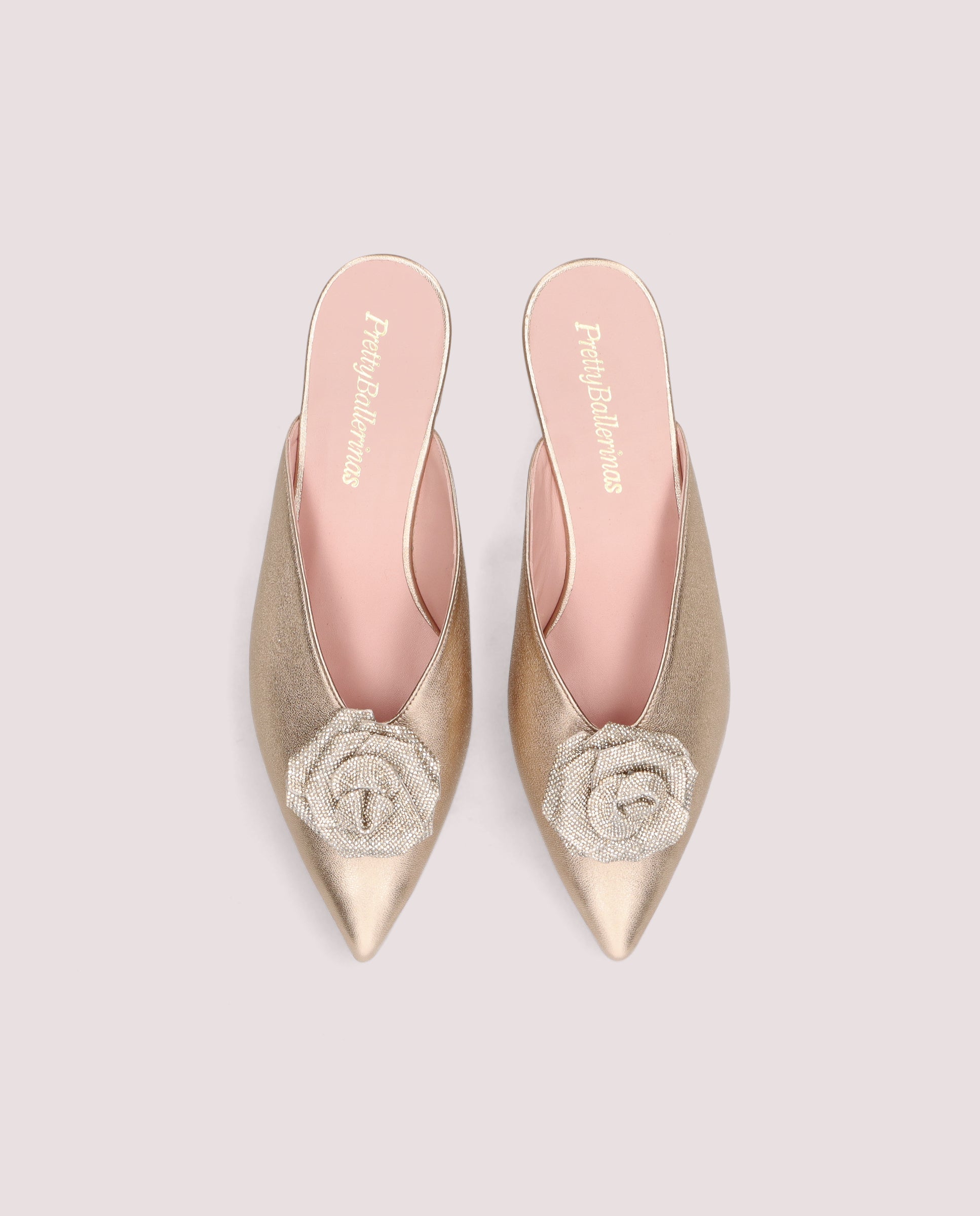 Alternative Ansicht von Clementine Mule in nudefarbenem Metallic-Leder  von PrettyBallerinas