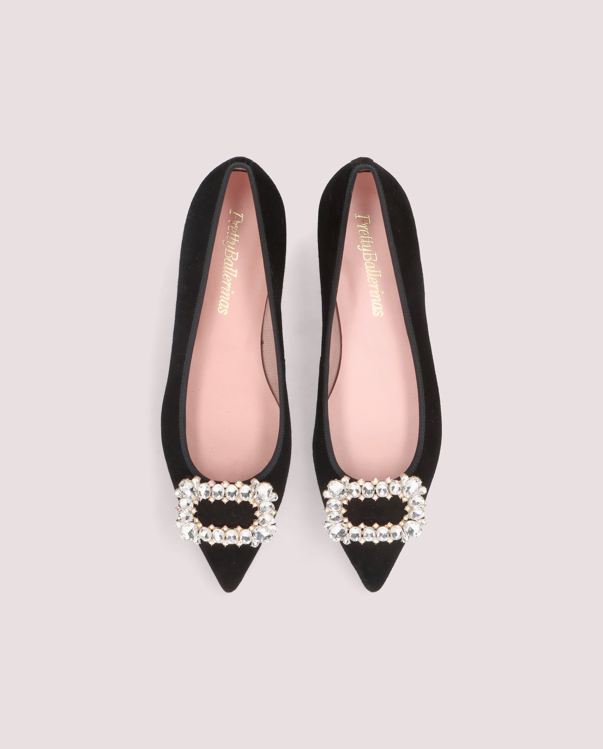 Alternative view of Clementine ballerina in soft black suede by PrettyBallerinas