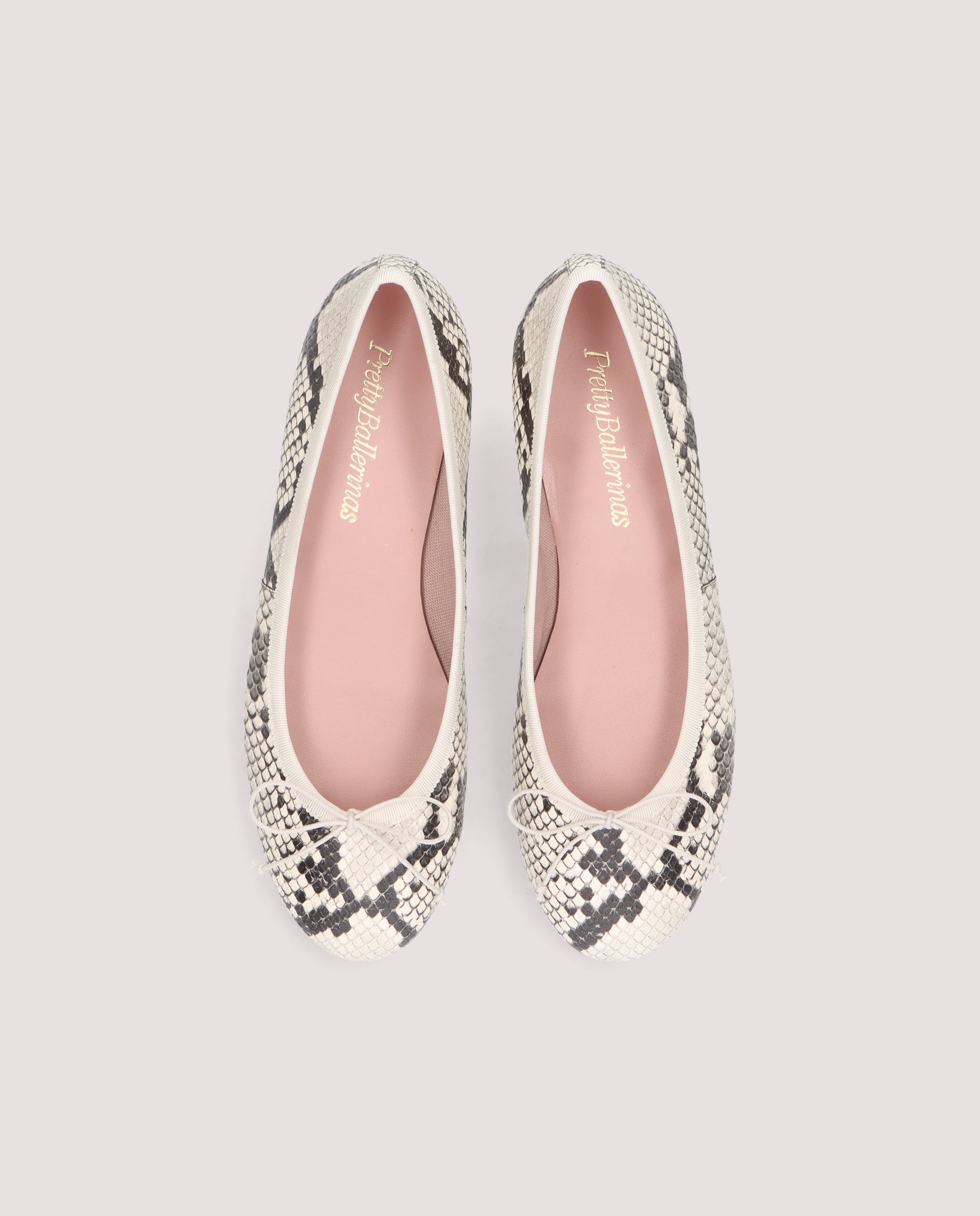 Gretschen ballerina in snake printed leather