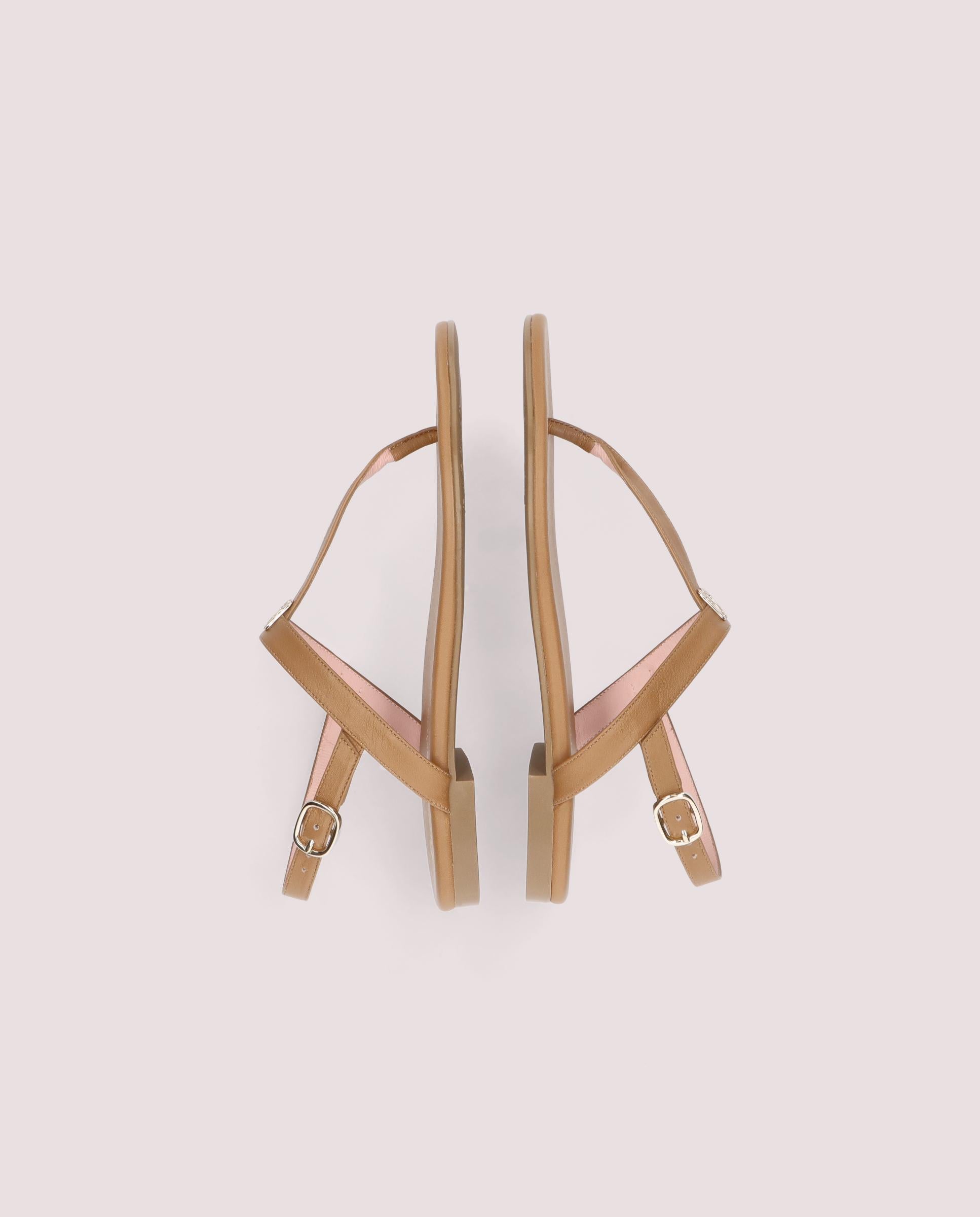 Sandalias Judy Marrones Piel